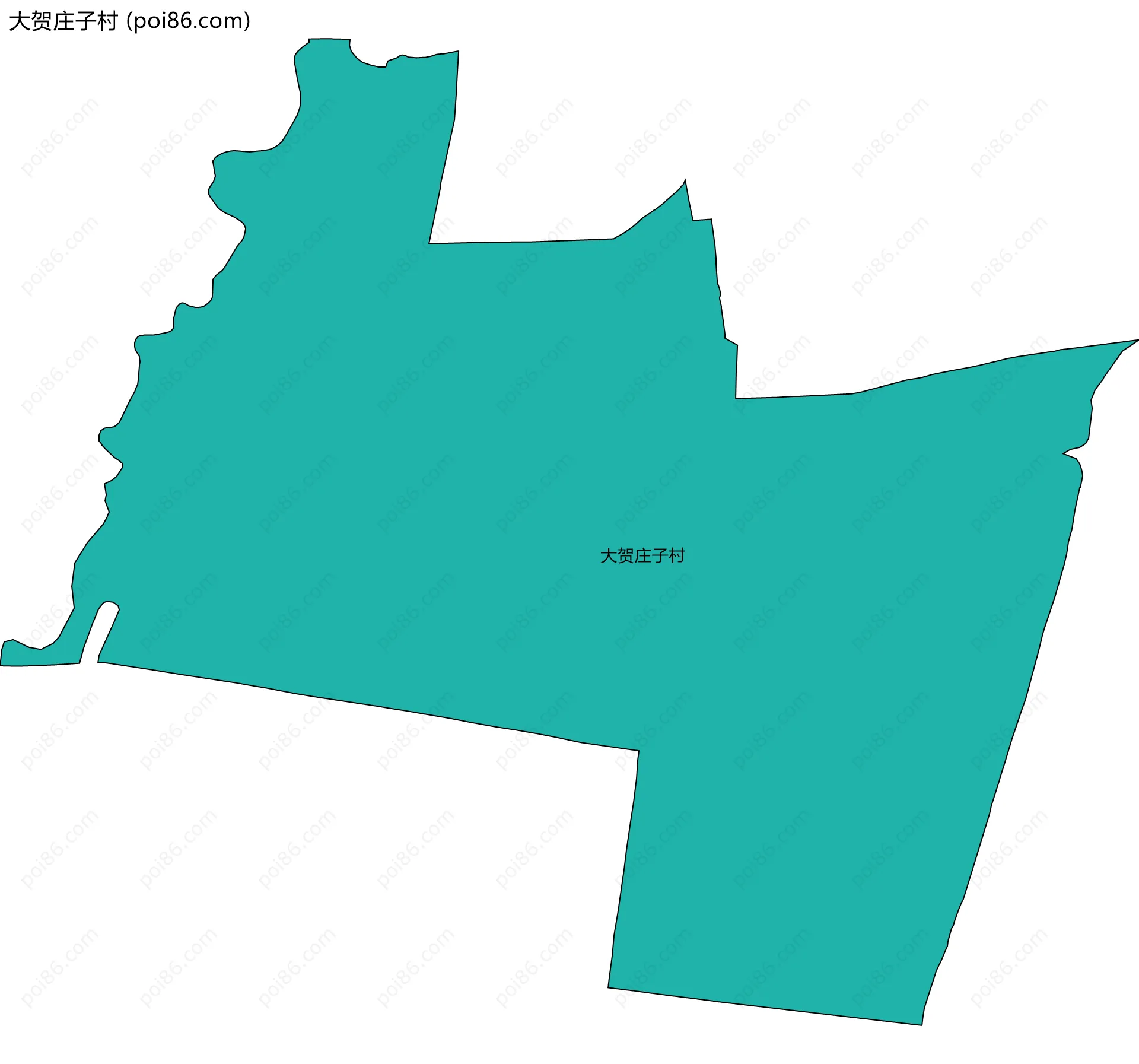 大贺庄子村边界地图
