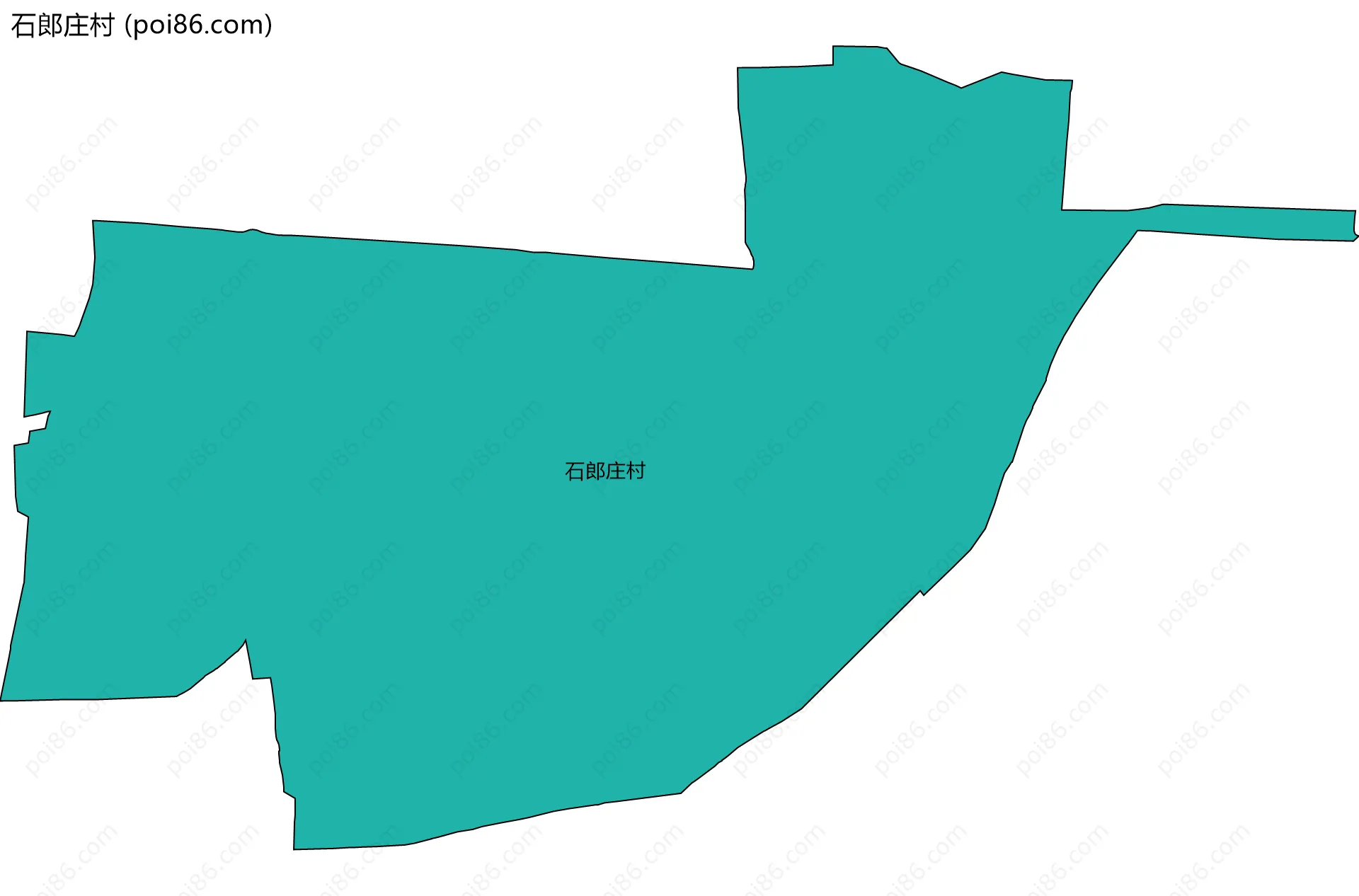 石郎庄村边界地图
