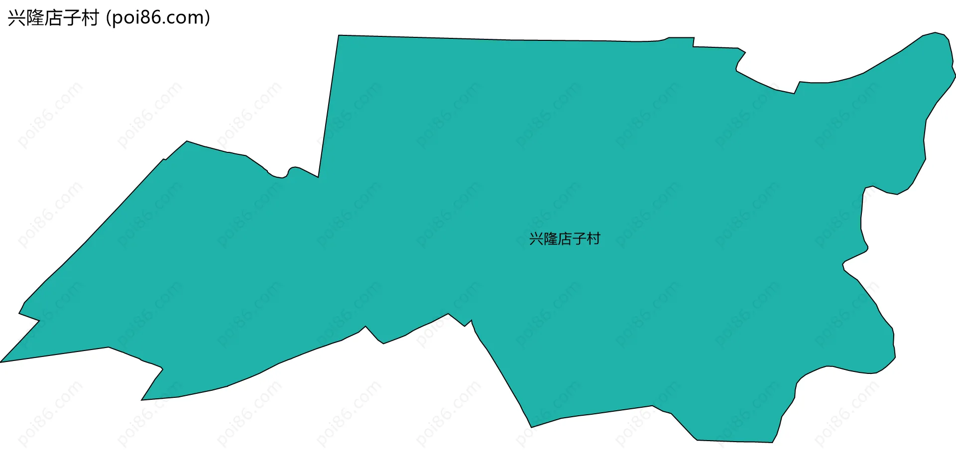 兴隆店子村边界地图