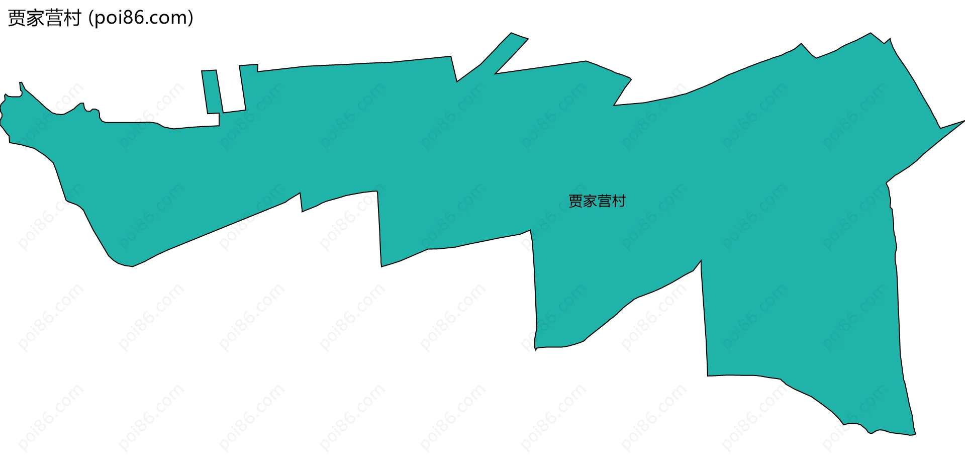 贾家营村边界地图