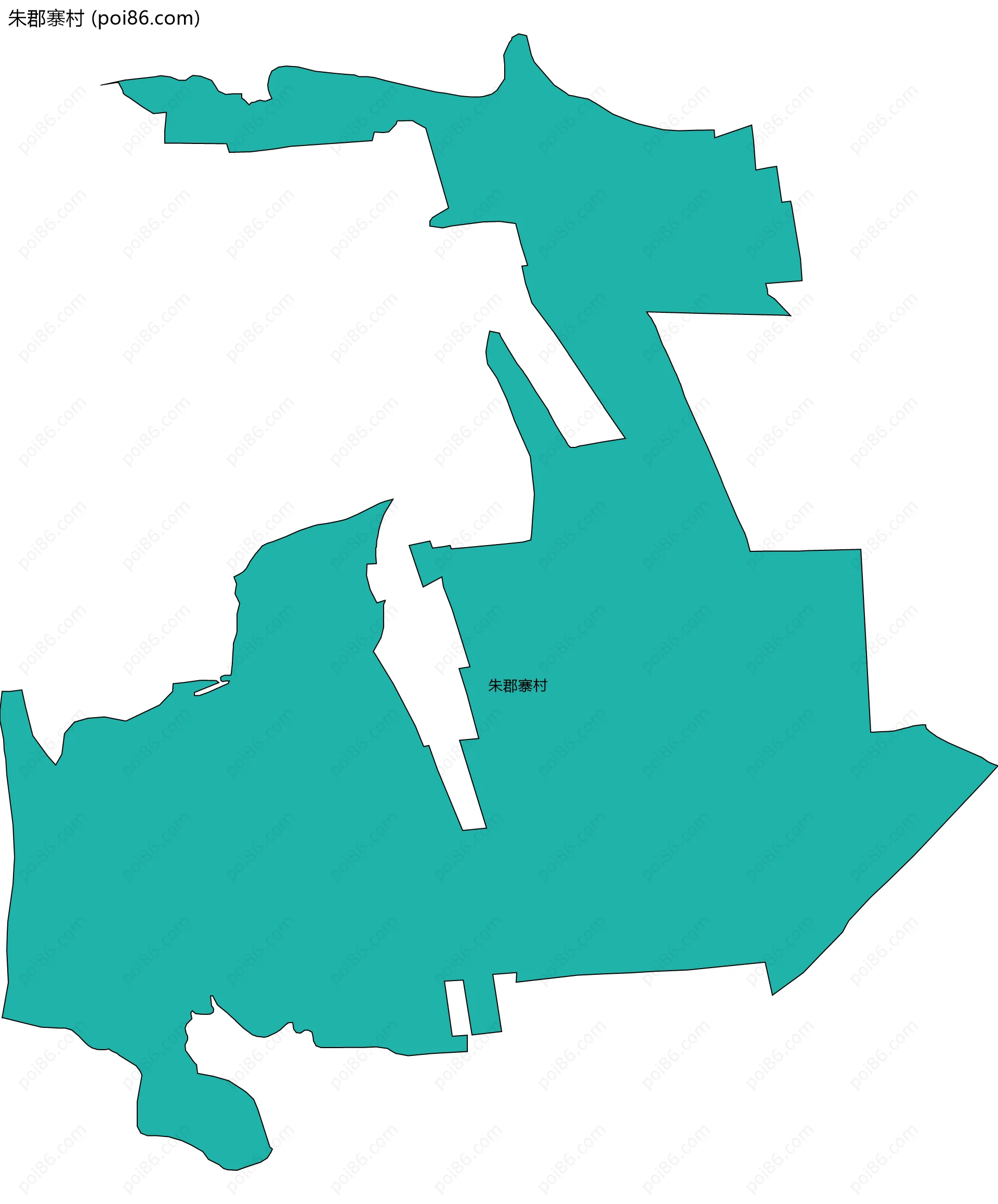 朱郡寨村边界地图