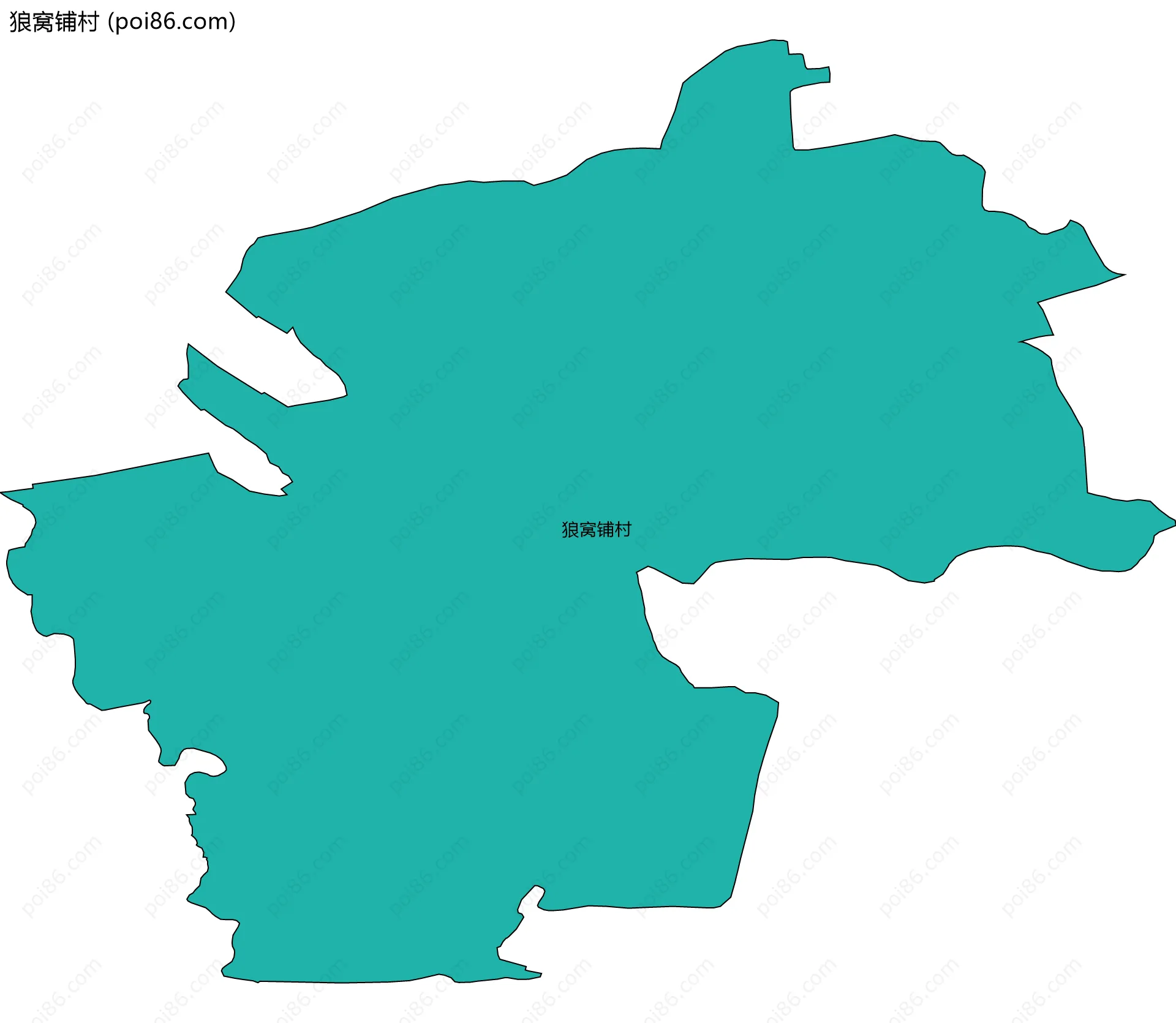 狼窝铺村边界地图