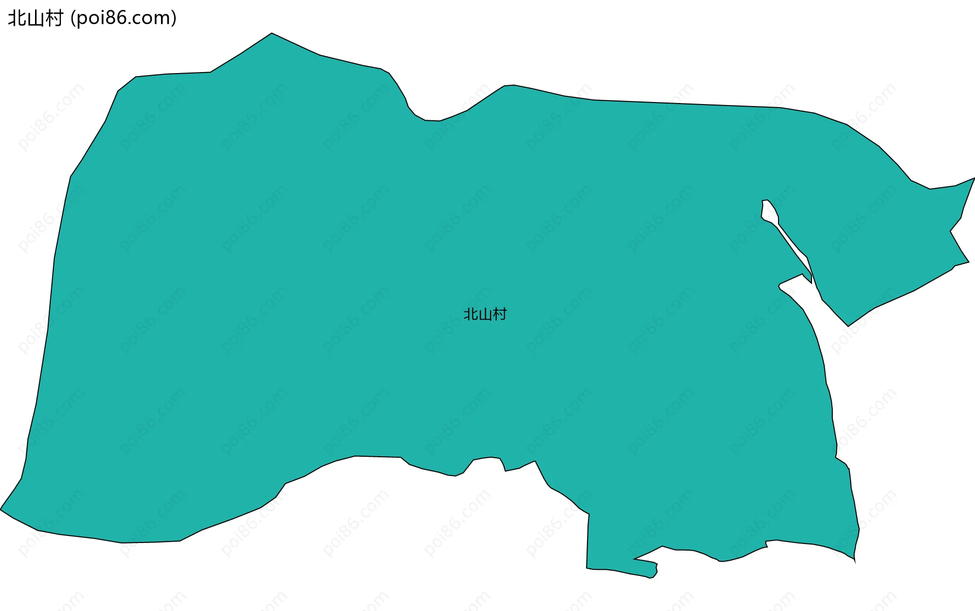 北山村边界地图