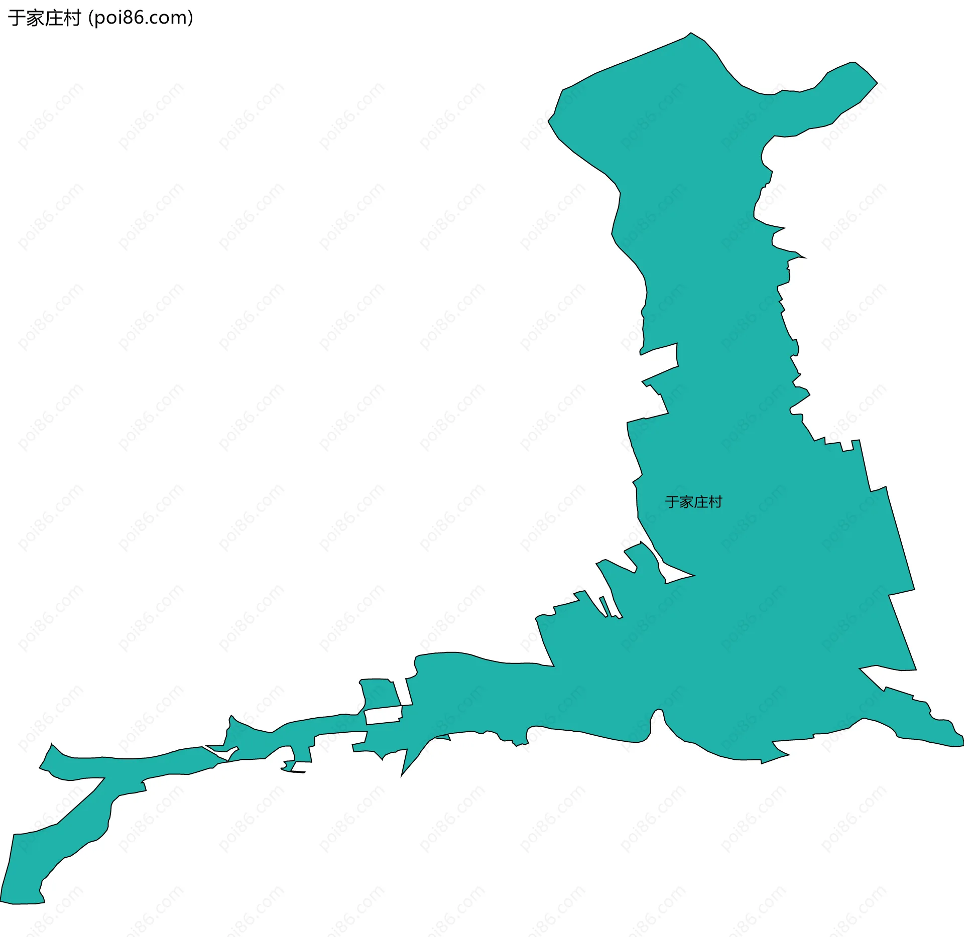于家庄村边界地图