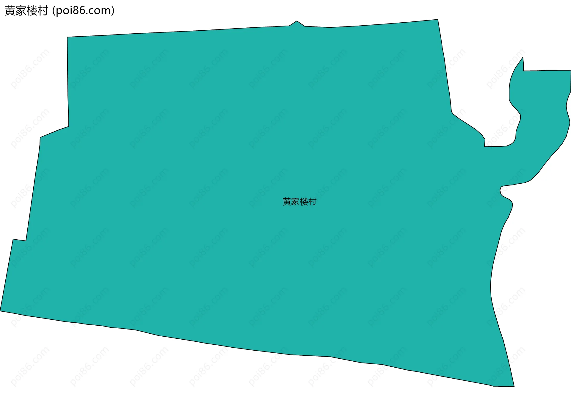 黄家楼村边界地图