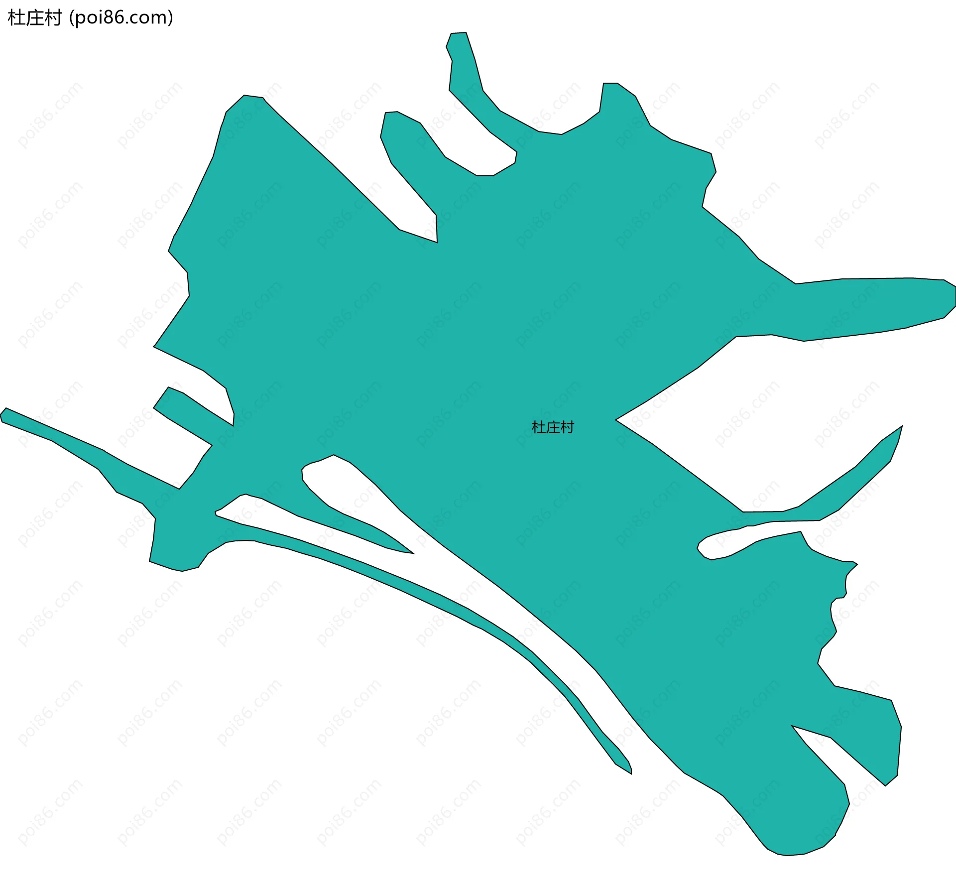 杜庄村边界地图