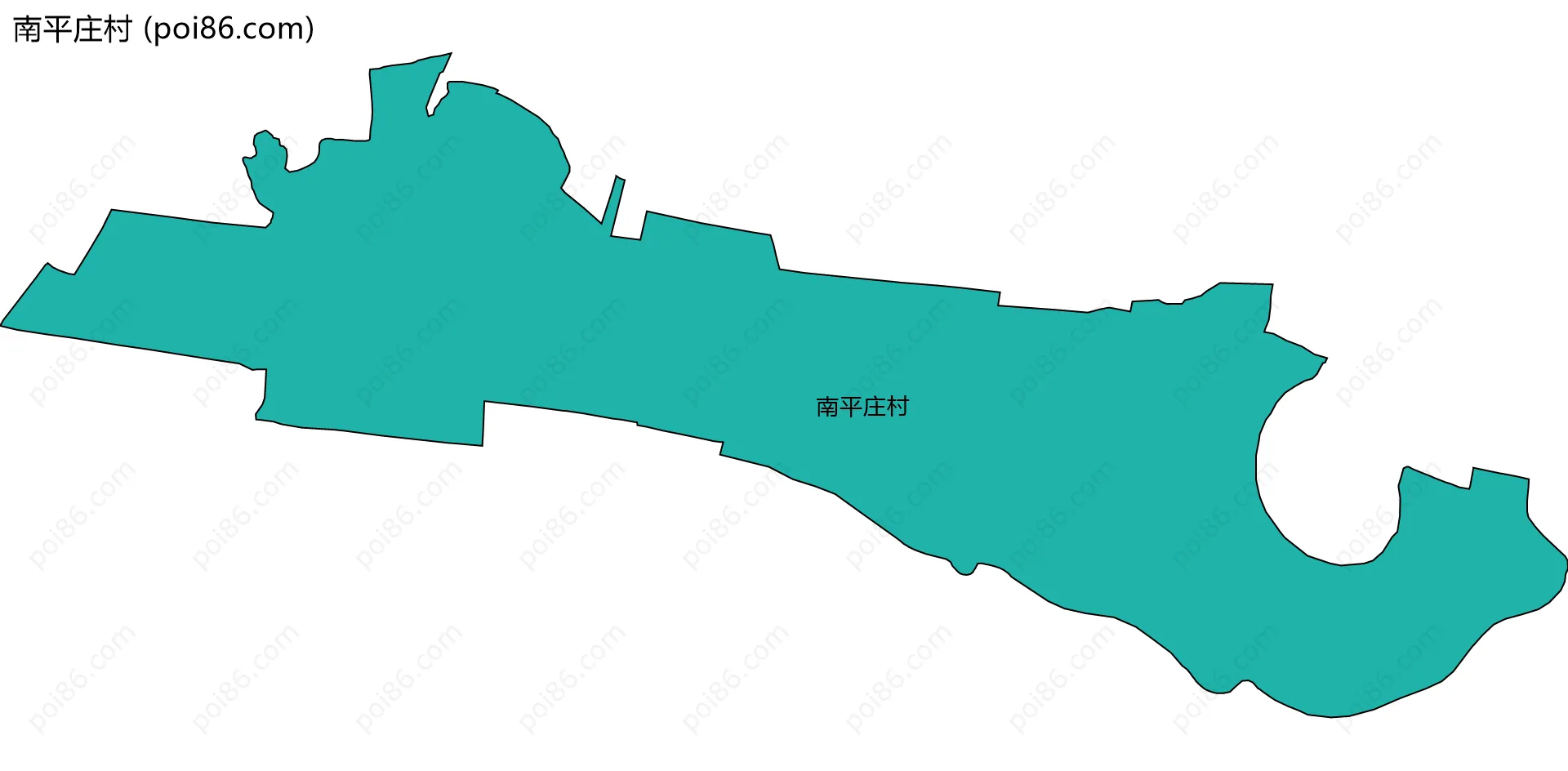 南平庄村边界地图