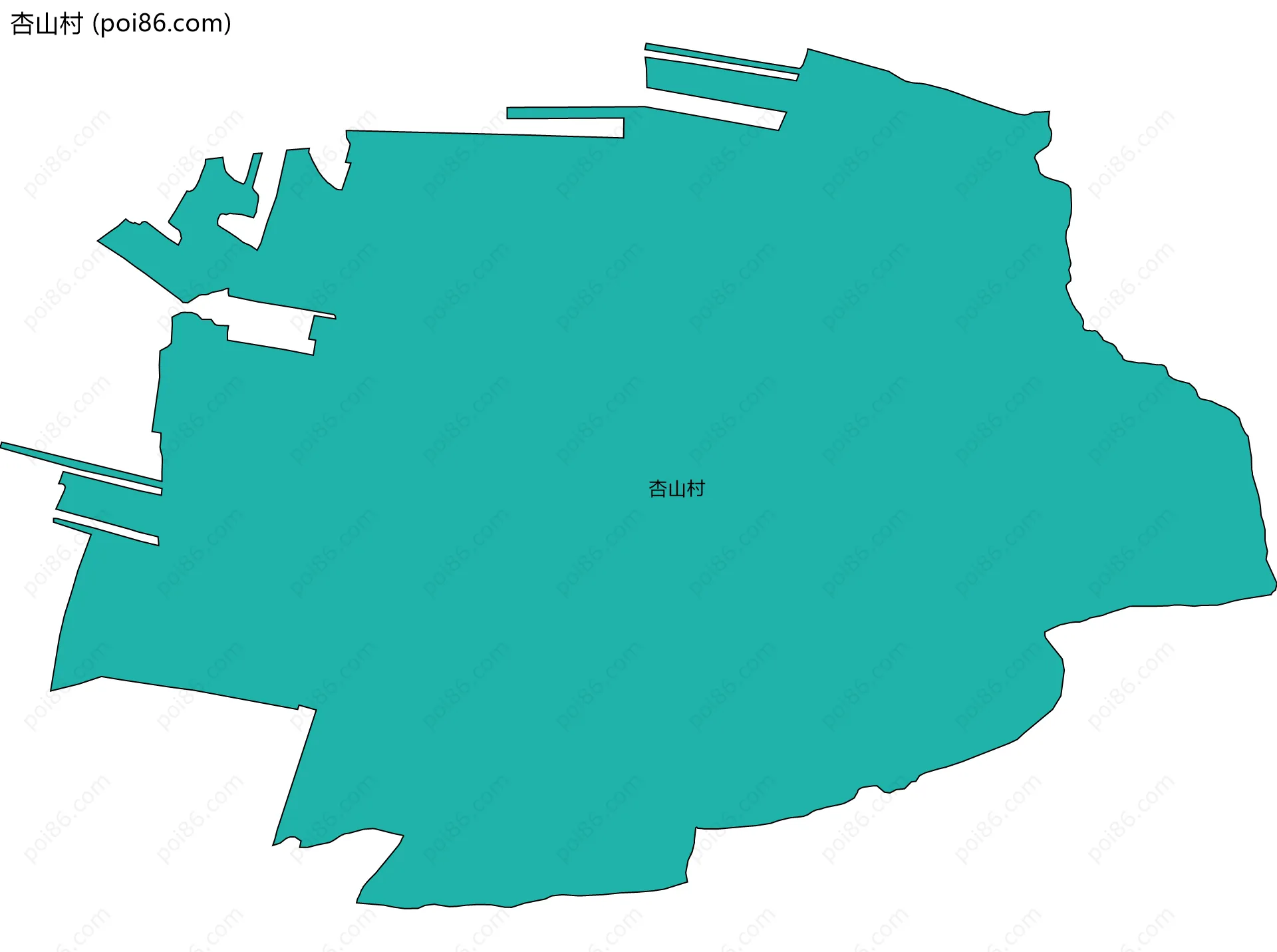 杏山村边界地图
