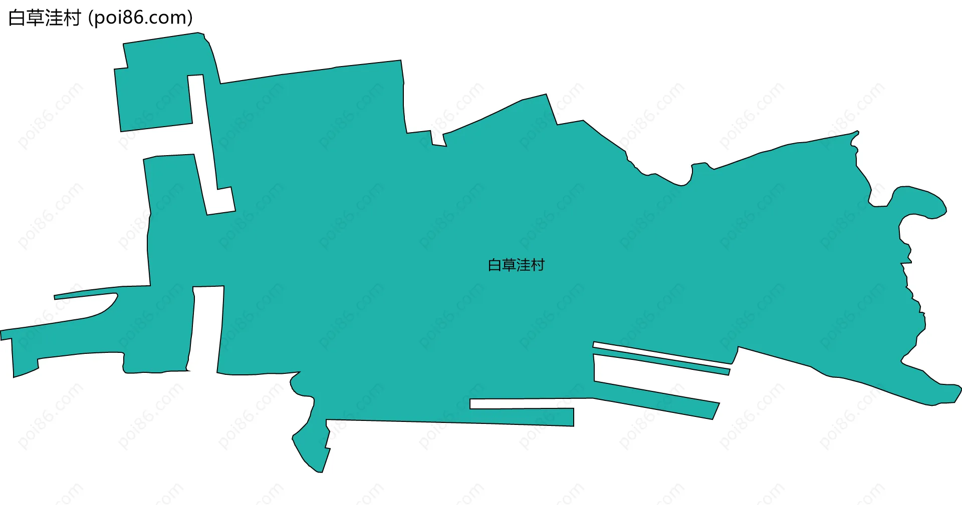 白草洼村边界地图
