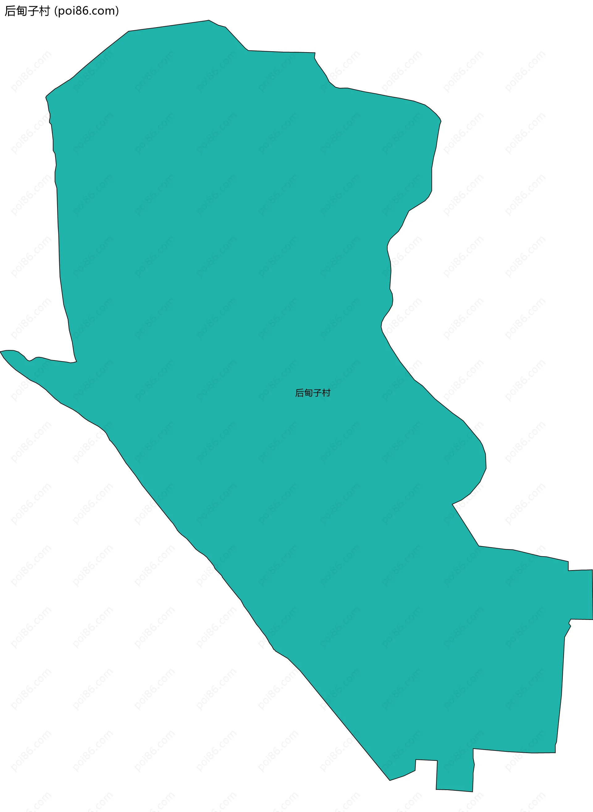 后甸子村边界地图