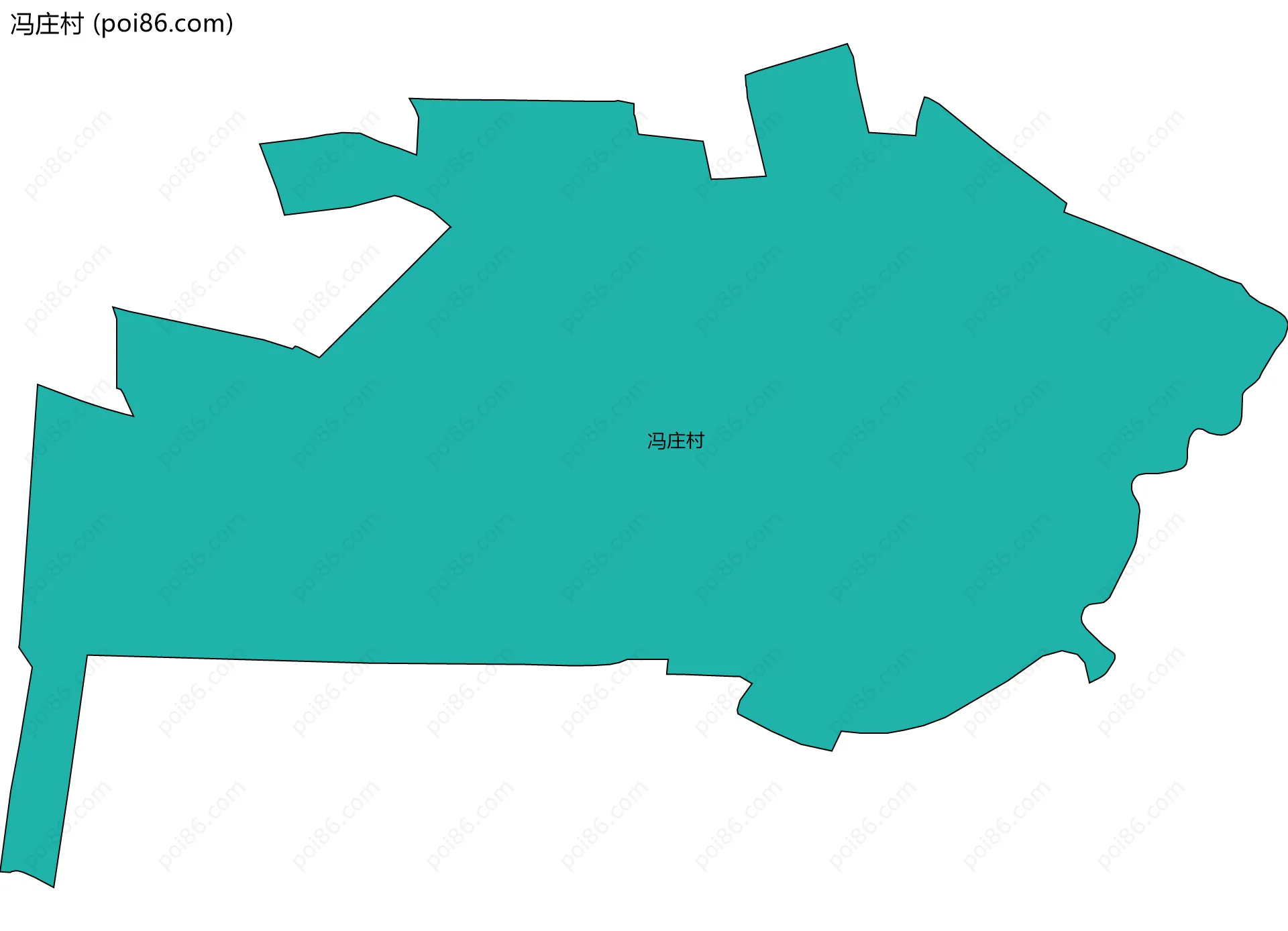 冯庄村边界地图