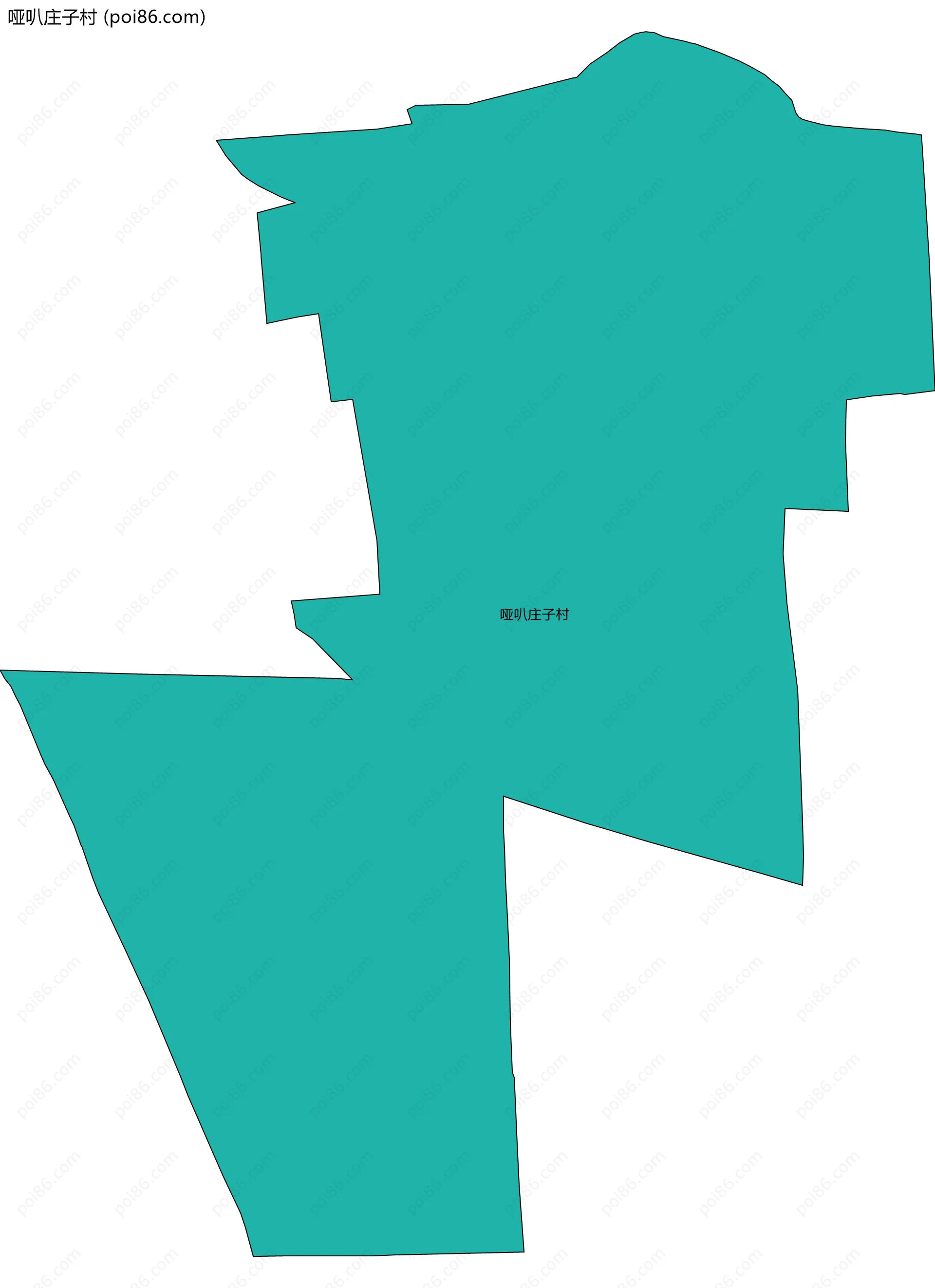 哑叭庄子村边界地图