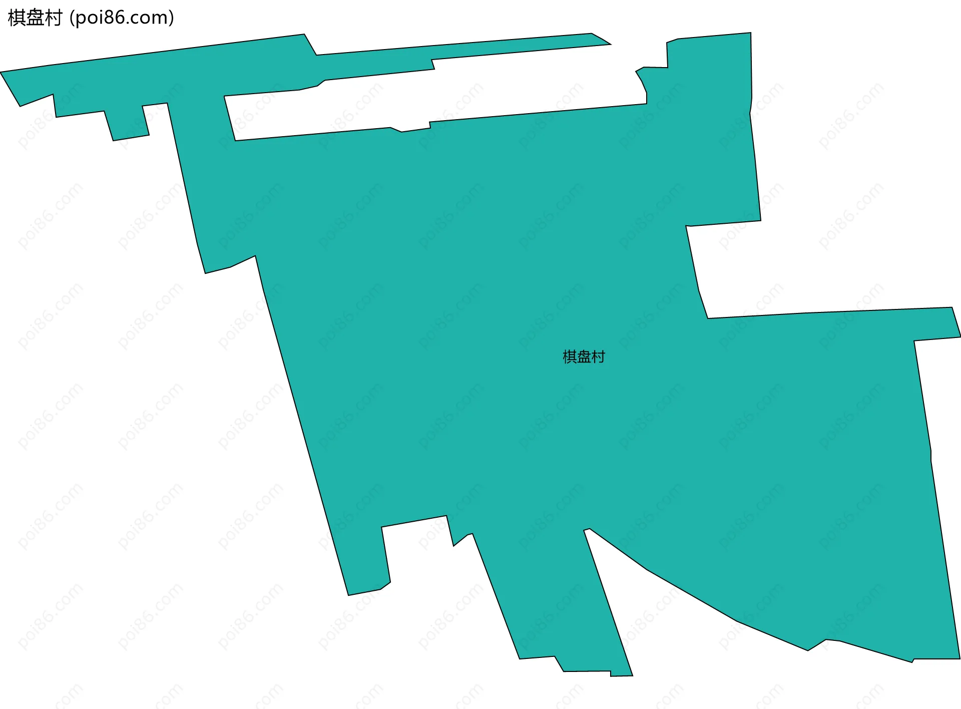 棋盘村边界地图