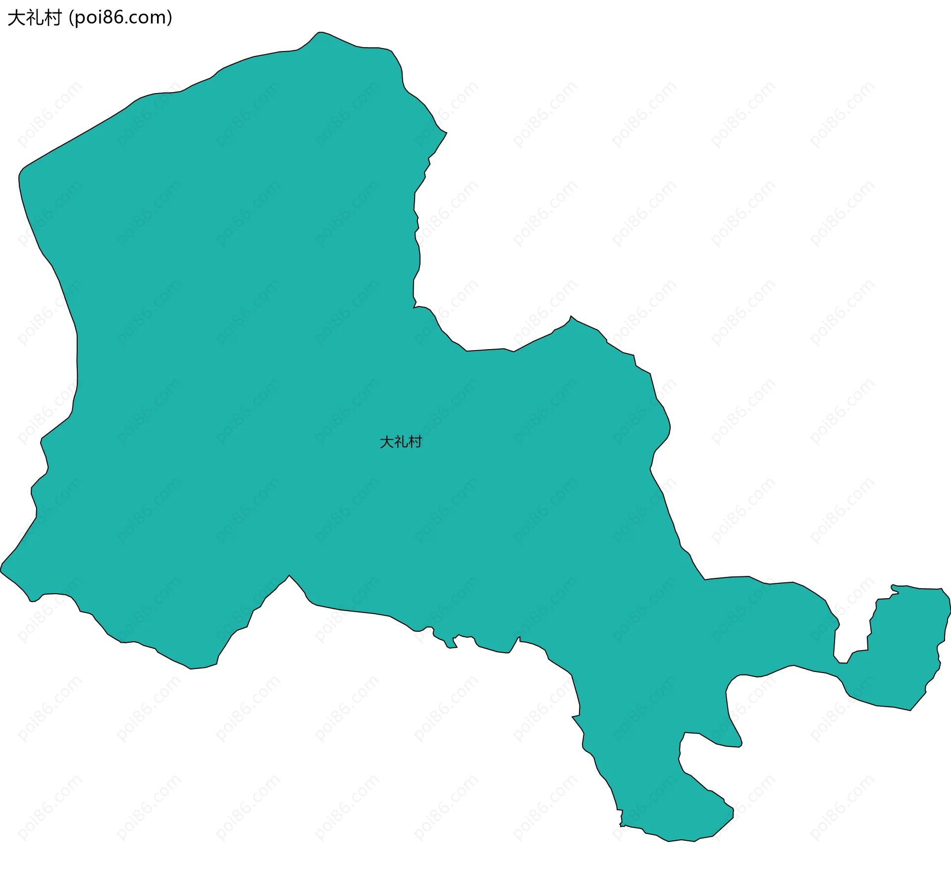 大礼村边界地图