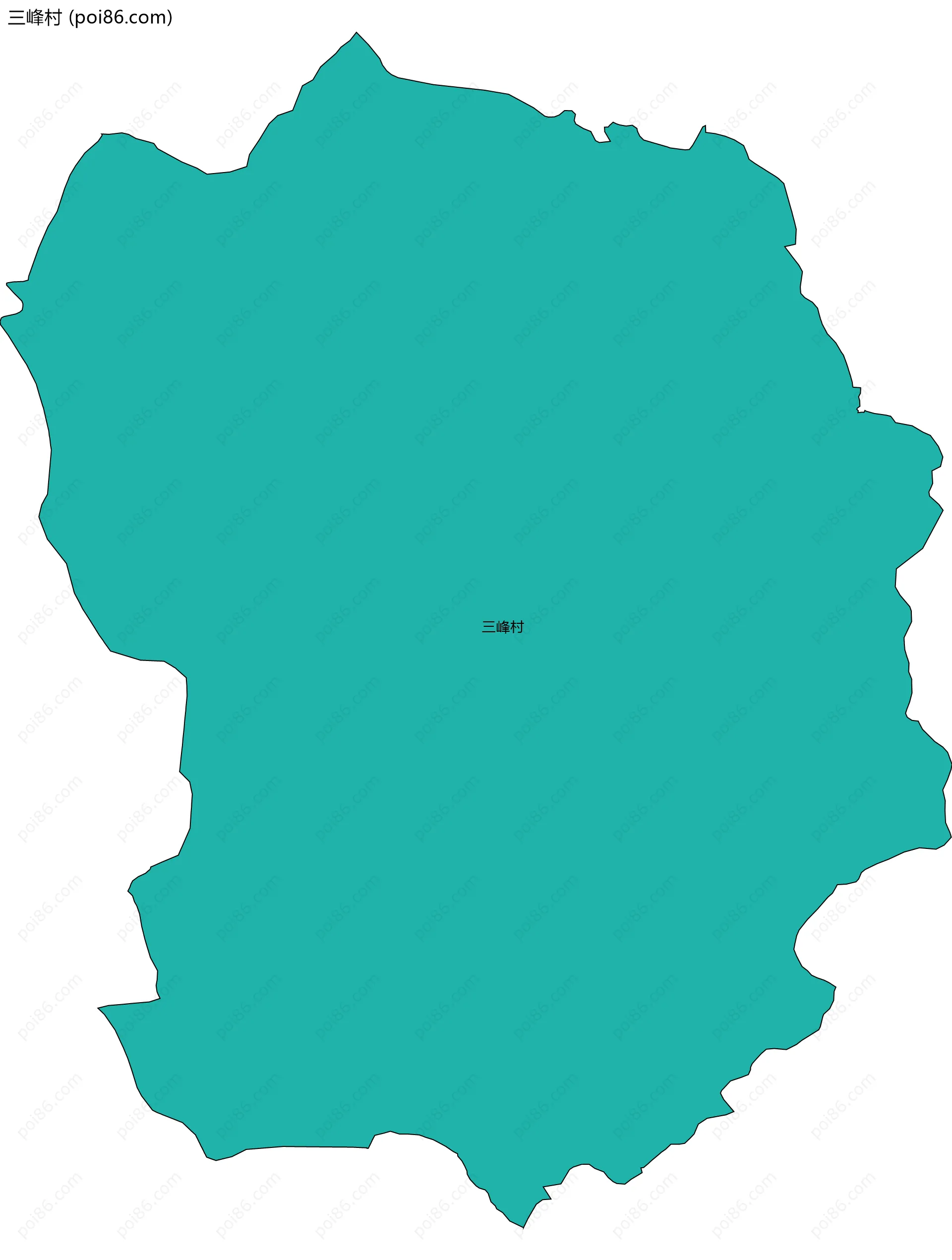 三峰村边界地图