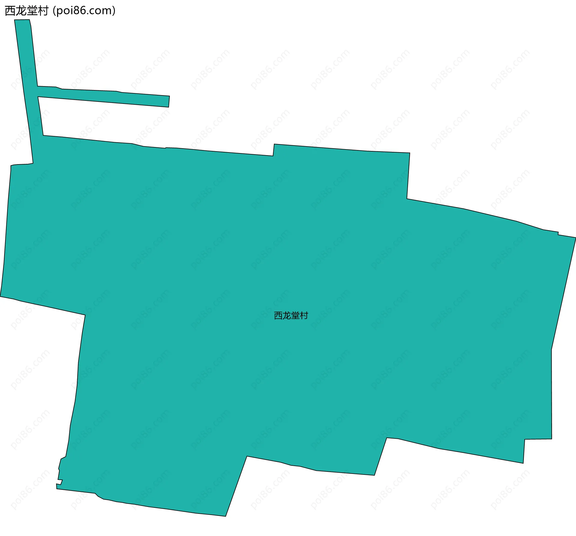 西龙堂村边界地图