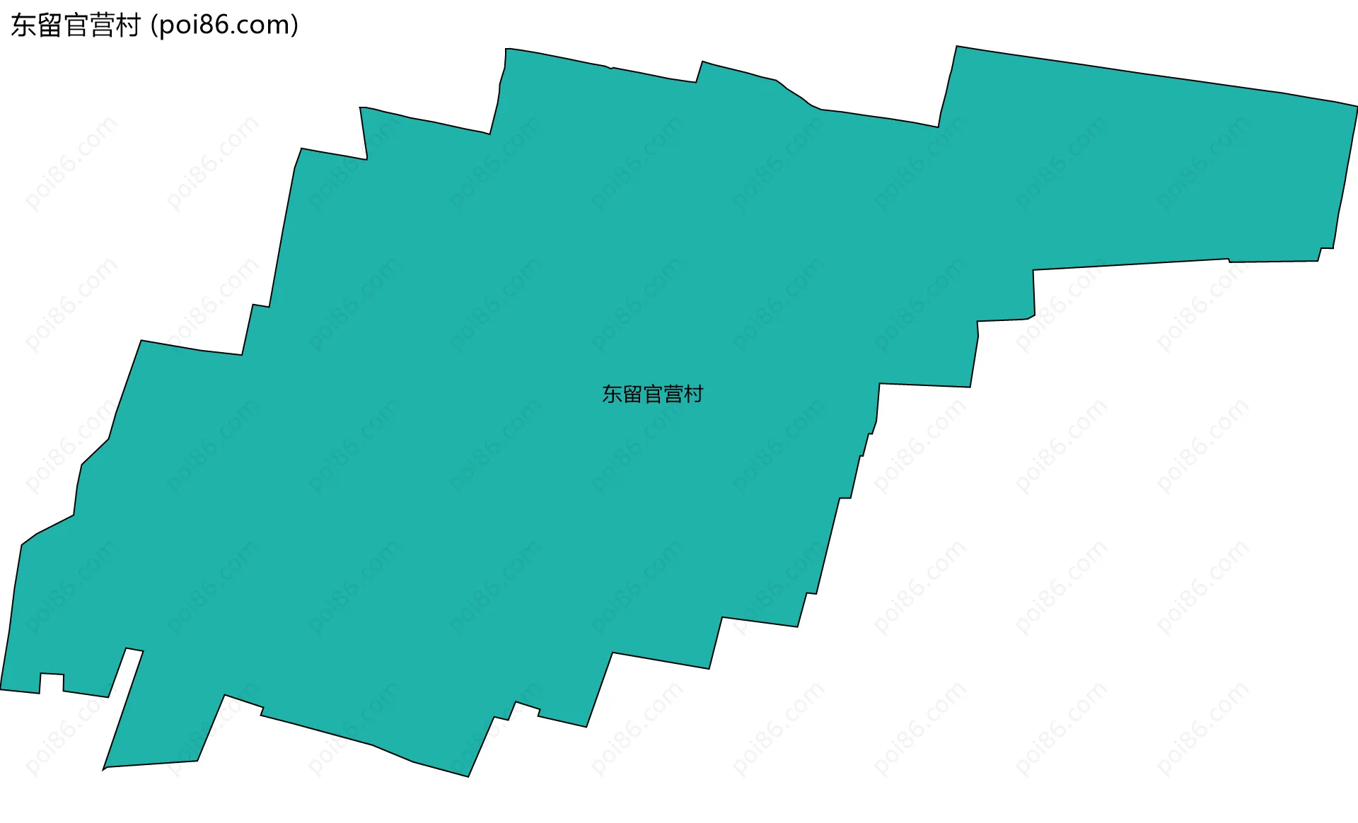东留官营村边界地图