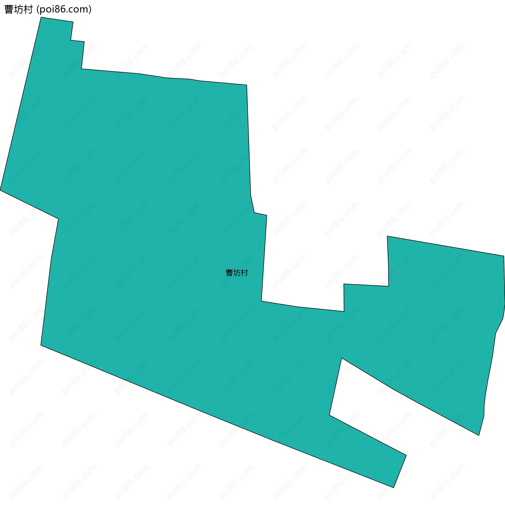 曹坊村边界地图