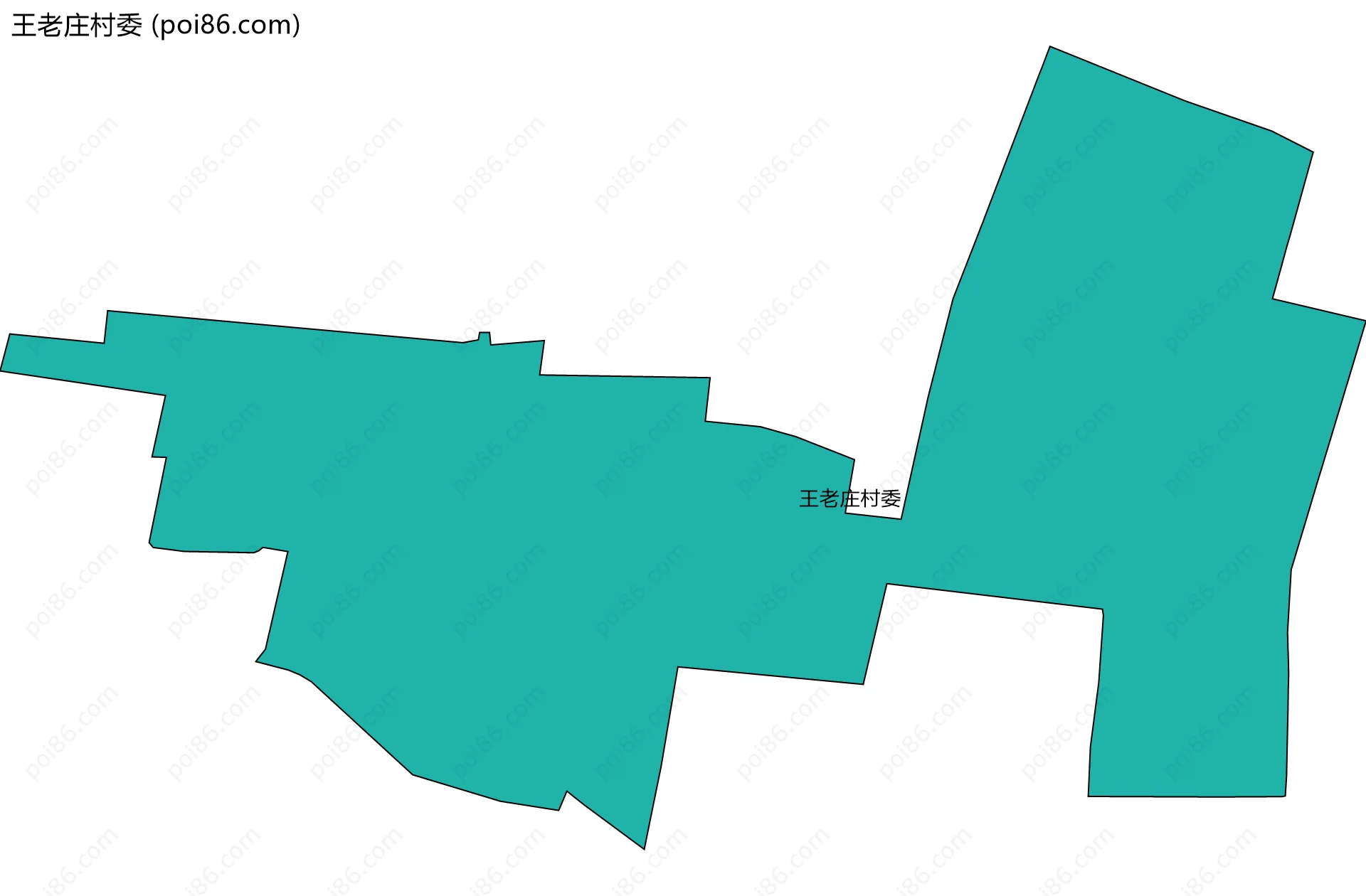 王老庄村委边界地图