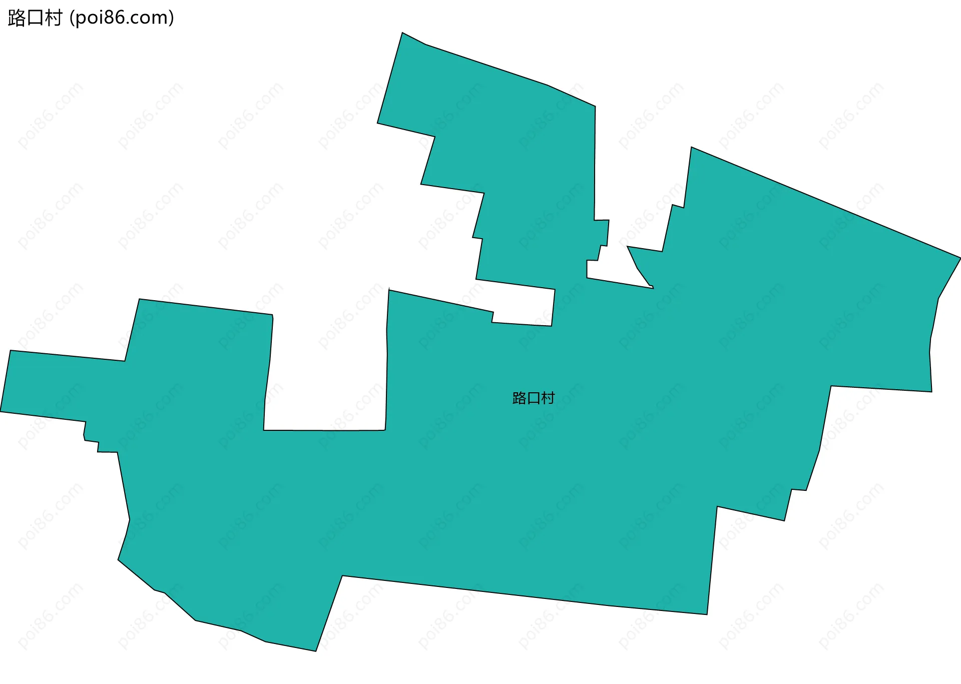 路口村边界地图