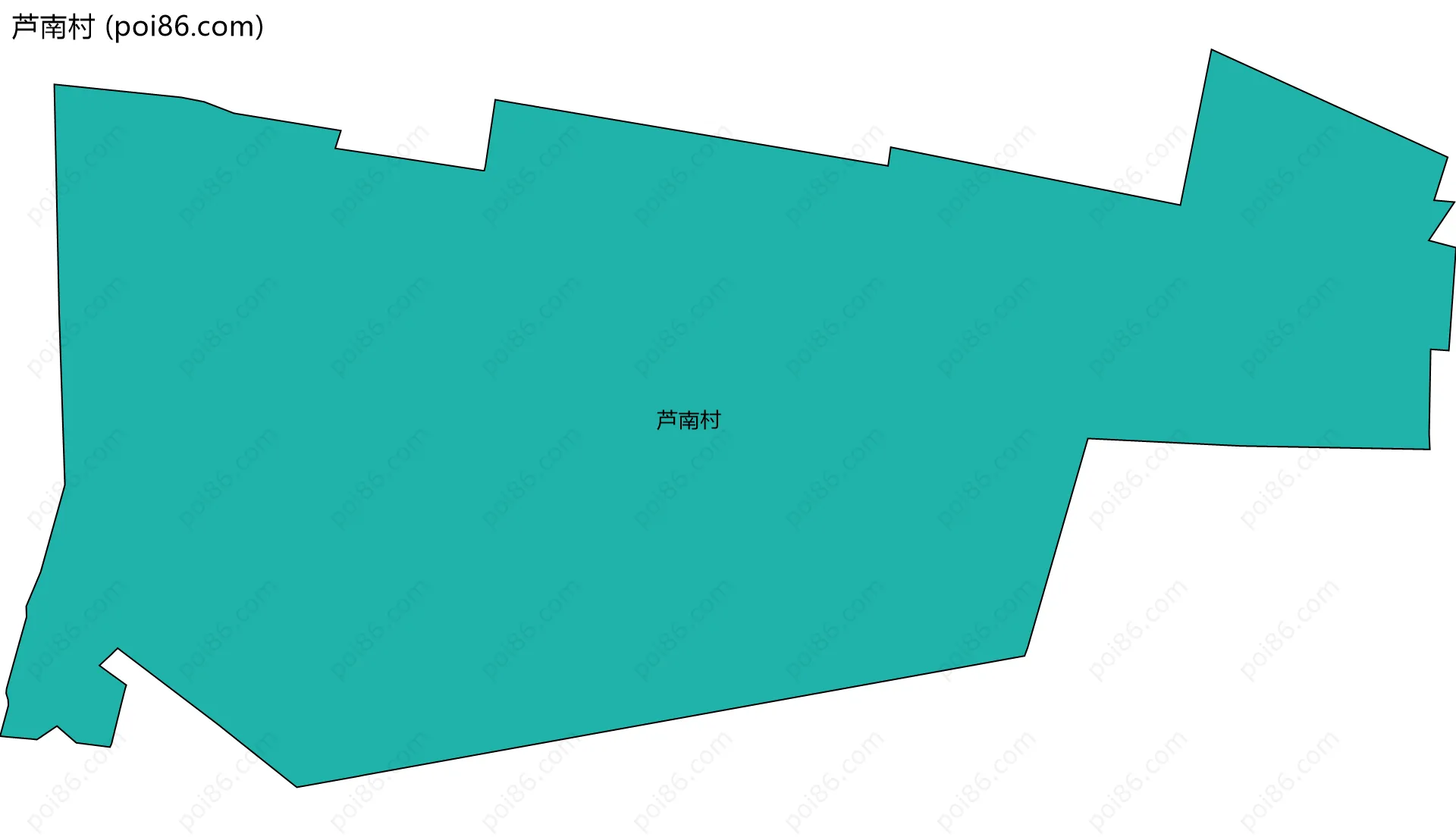 芦南村边界地图