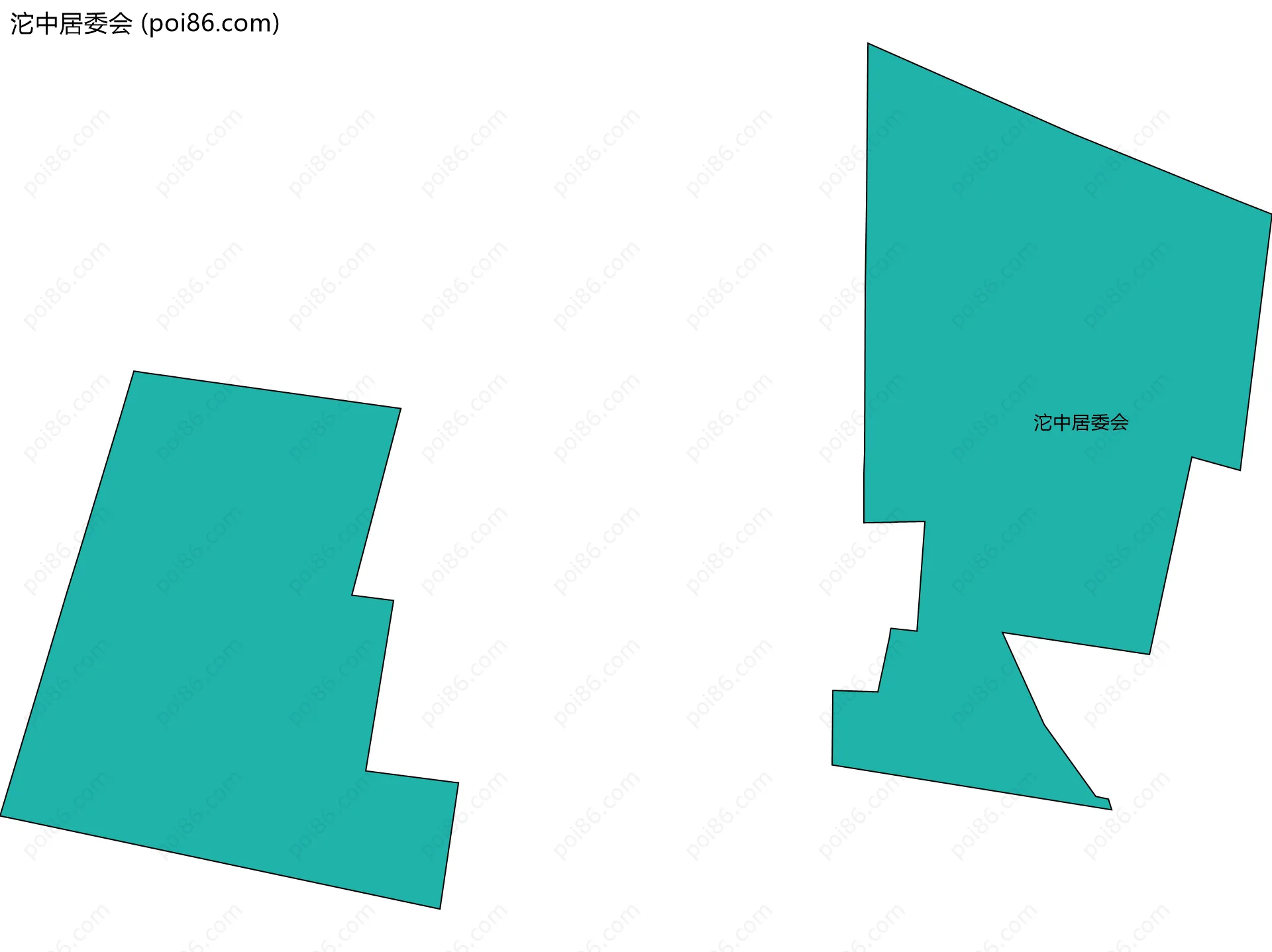 沱中居委会边界地图