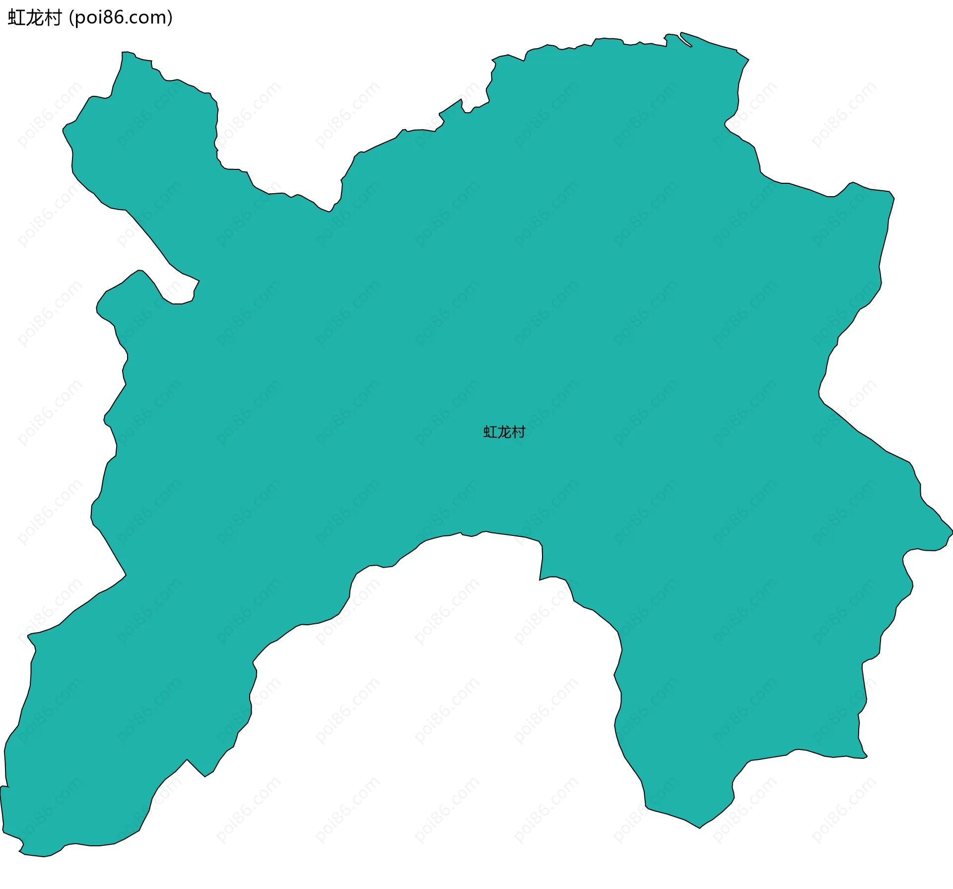 虹龙村边界地图