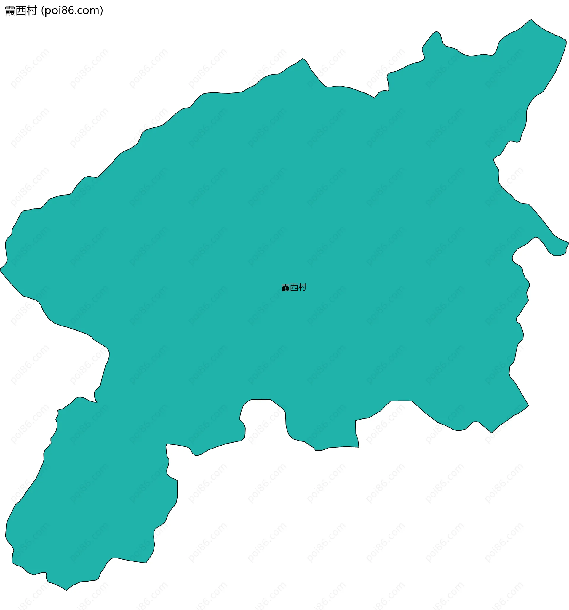 霞西村边界地图