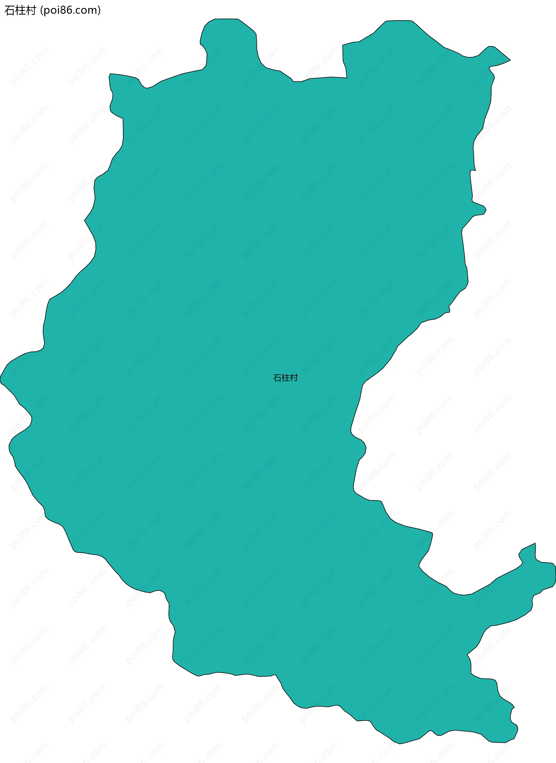 石柱村边界地图