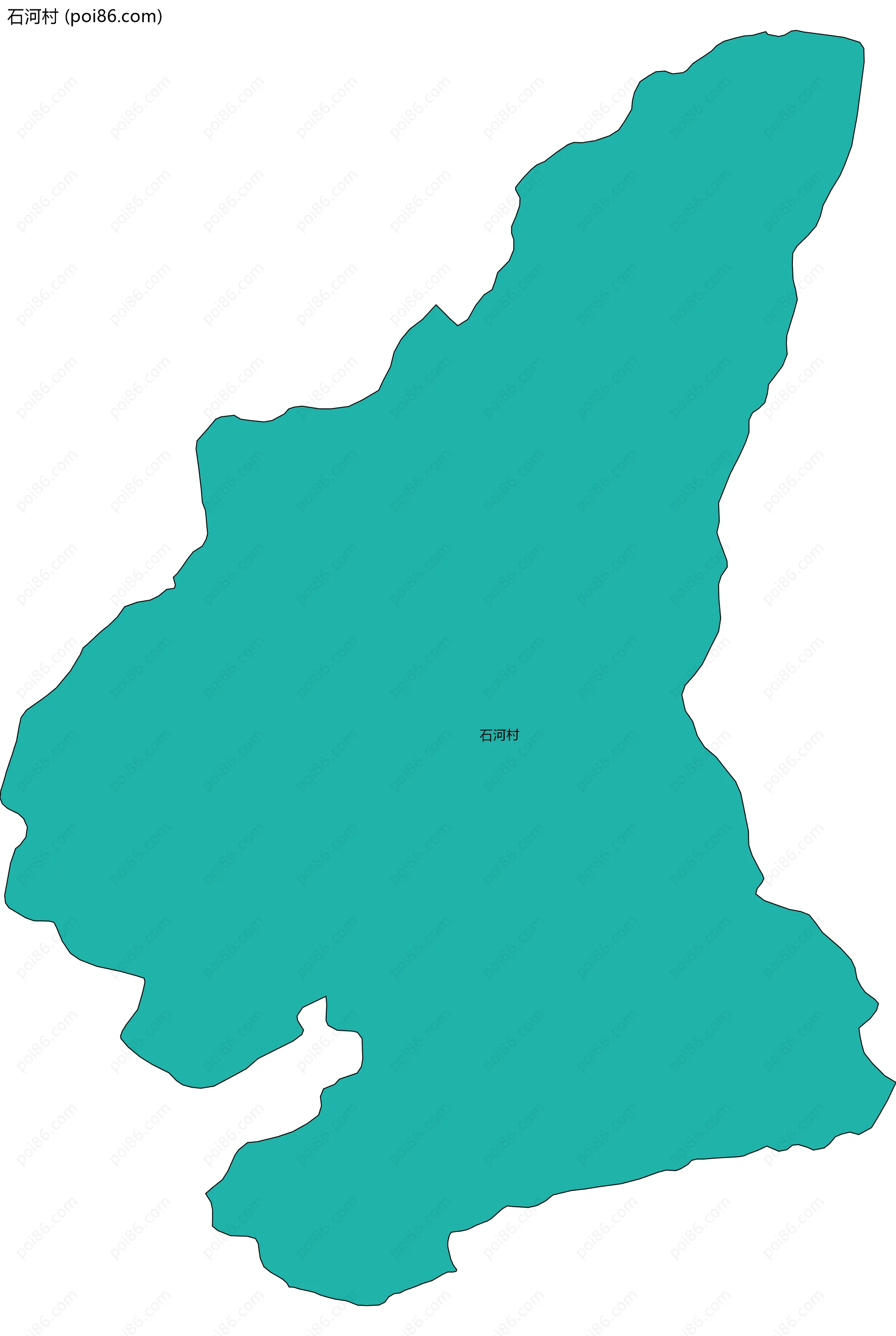 石河村边界地图