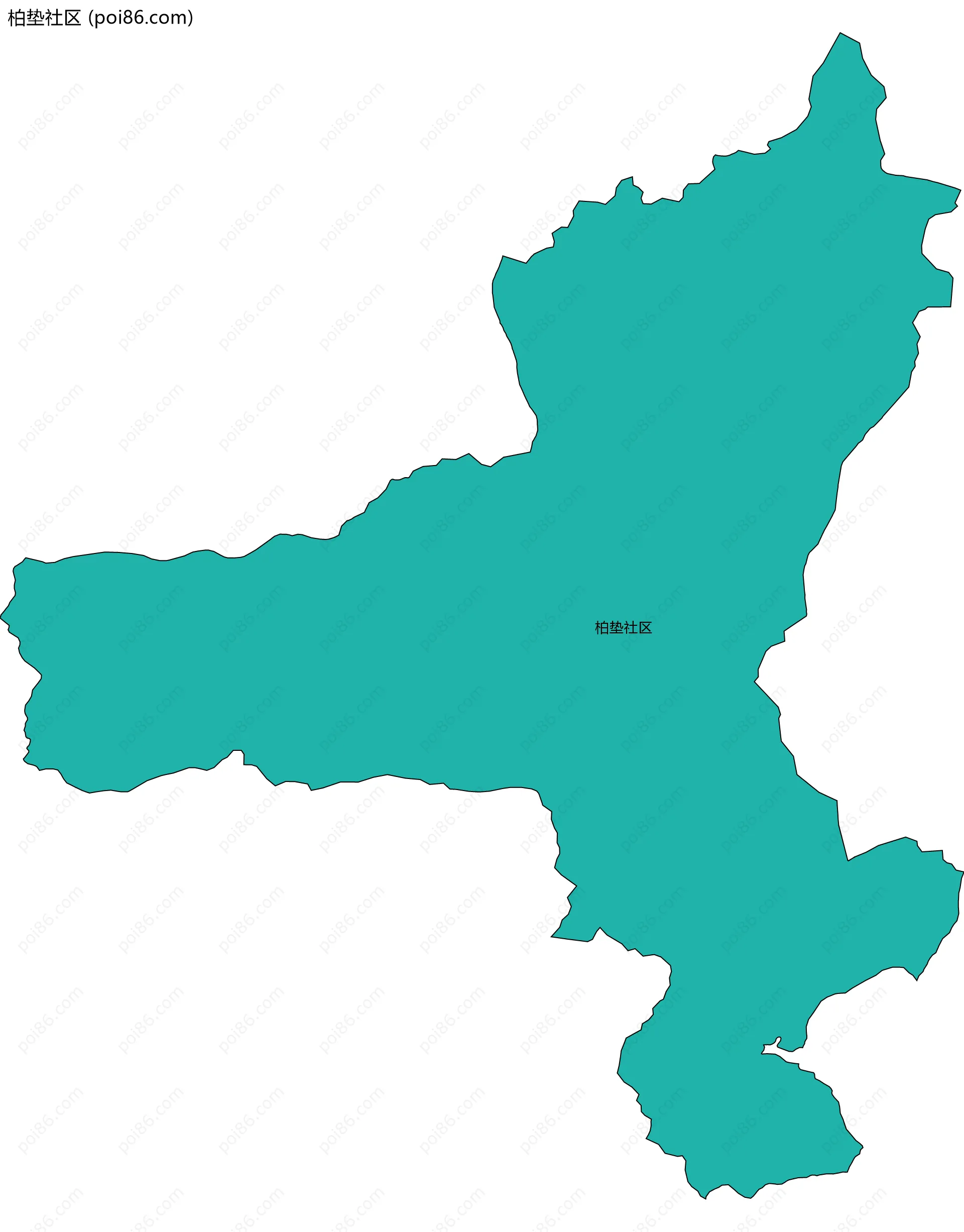 柏垫社区边界地图