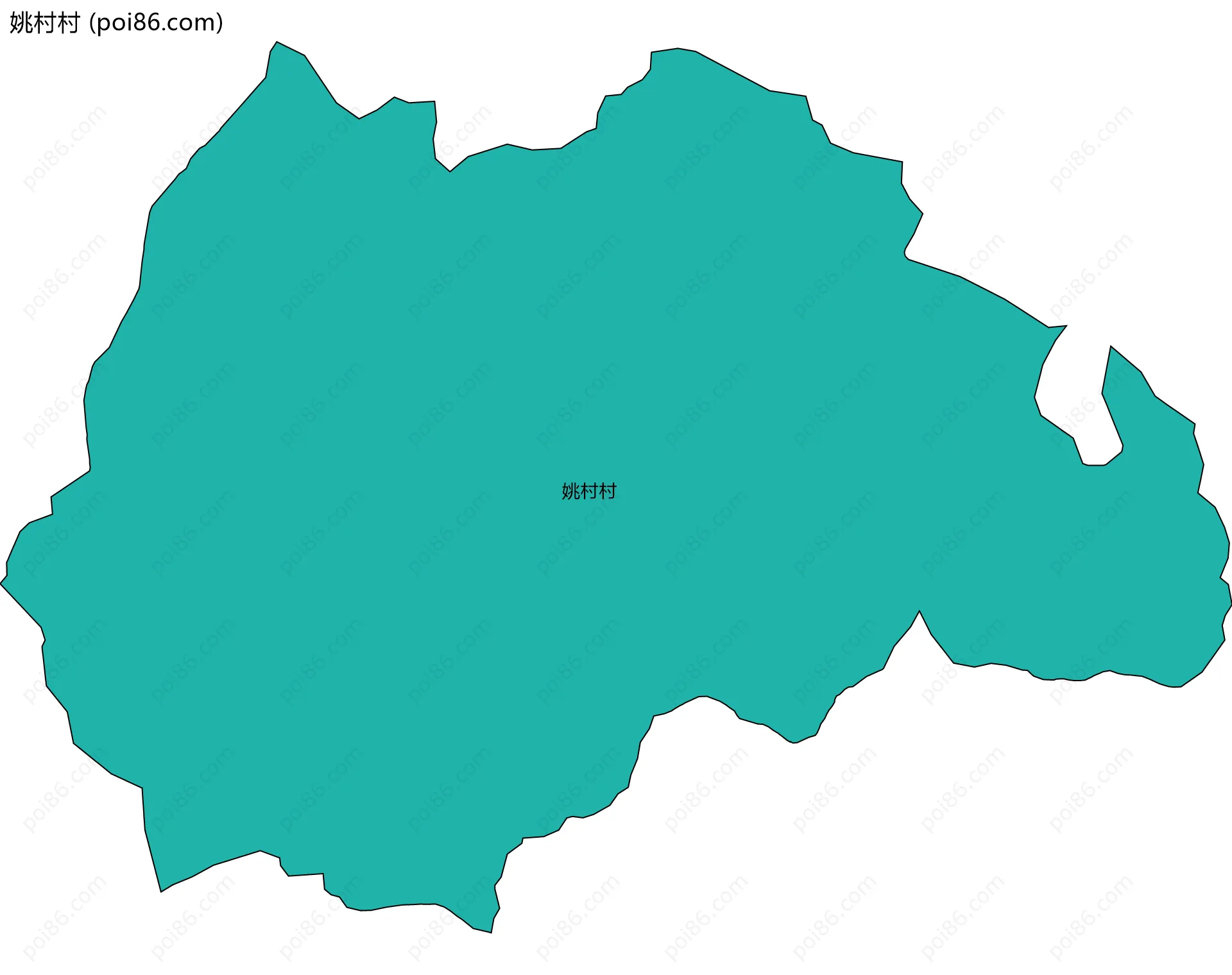 姚村村边界地图