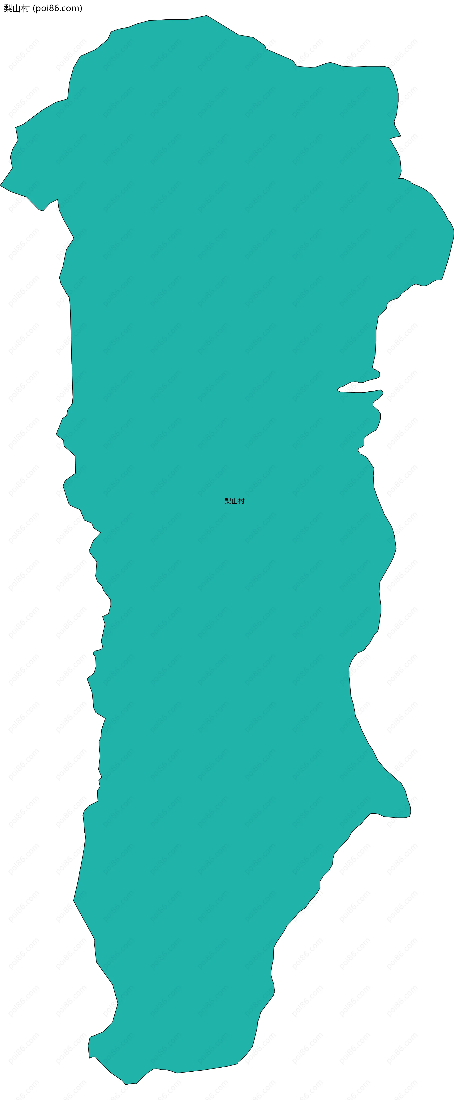 梨山村边界地图