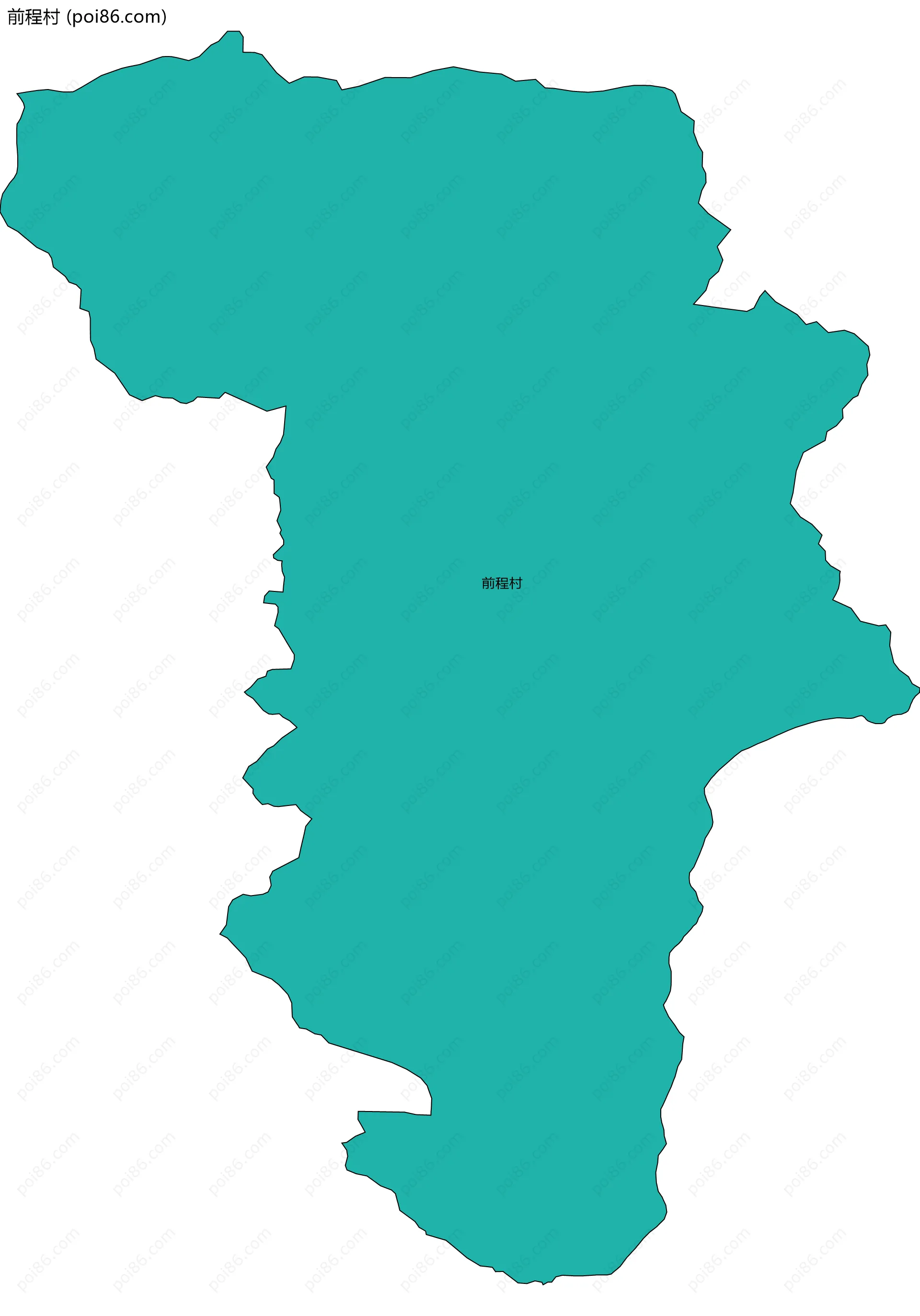 前程村边界地图