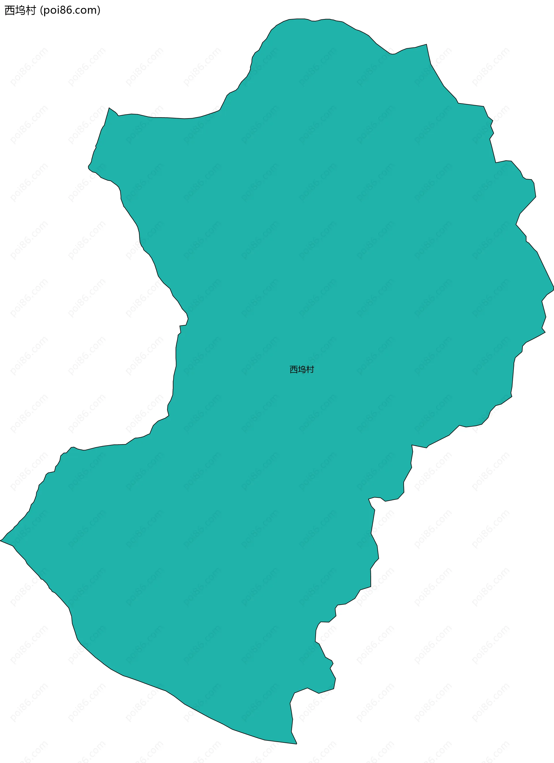 西坞村边界地图