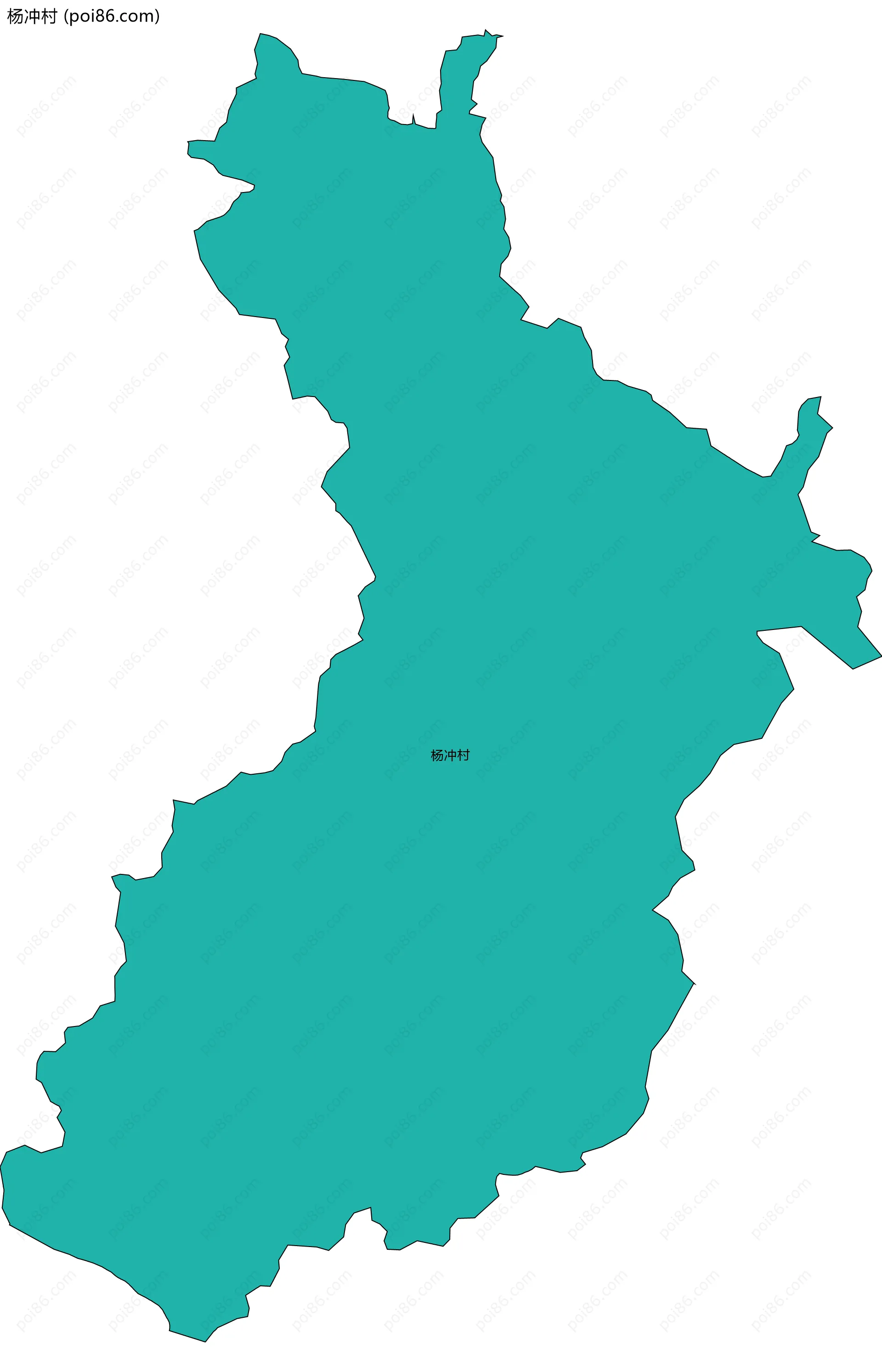 杨冲村边界地图