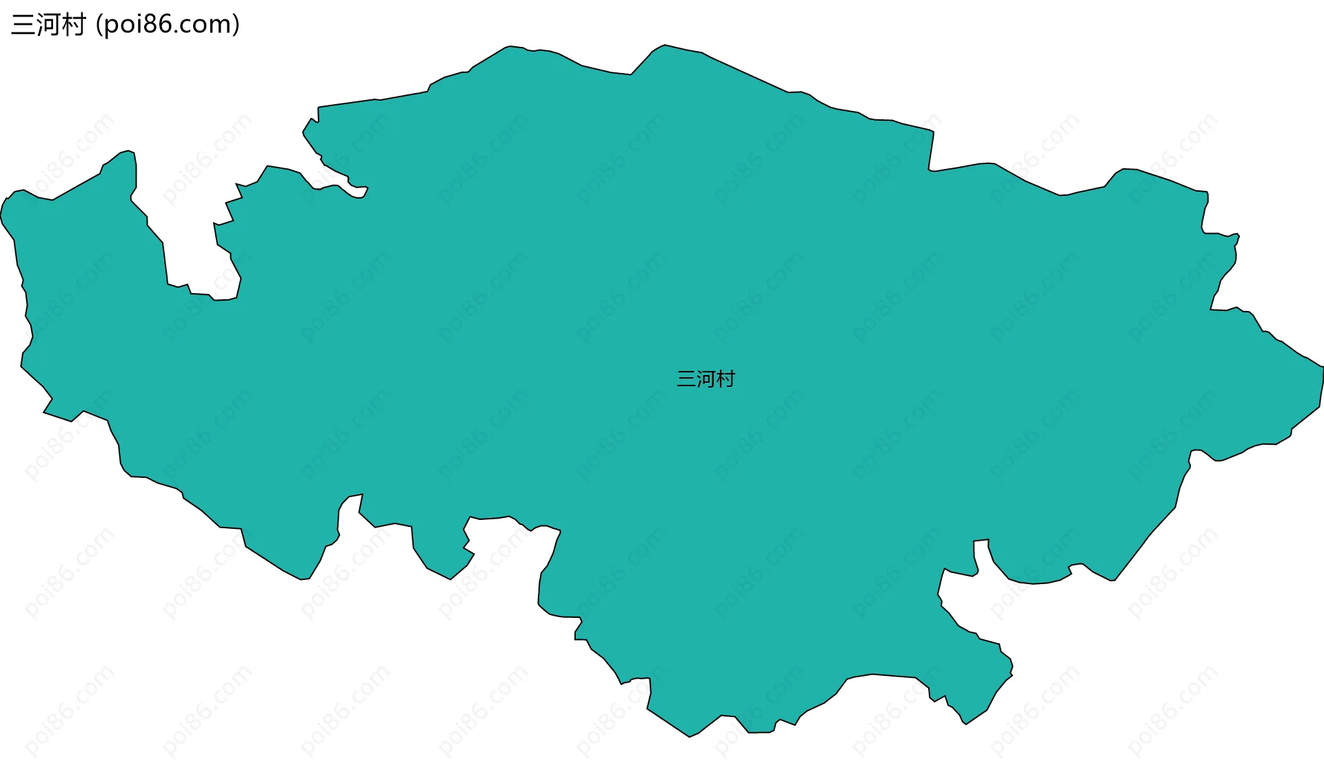 三河村边界地图