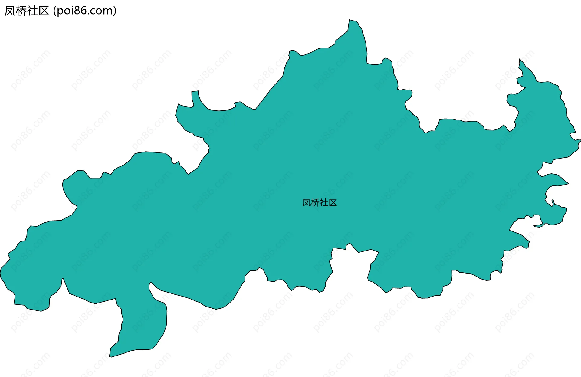 凤桥社区边界地图