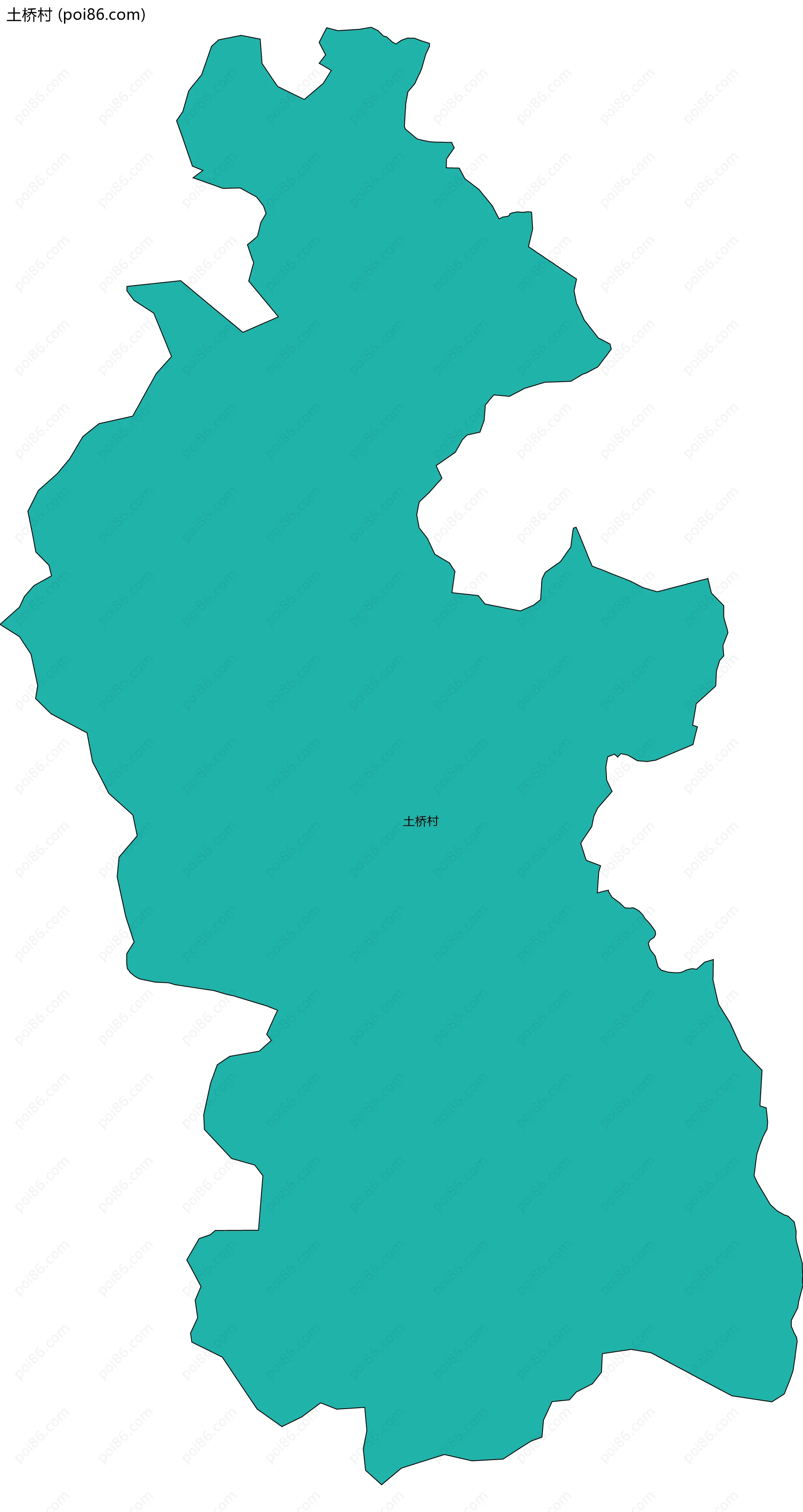 土桥村边界地图