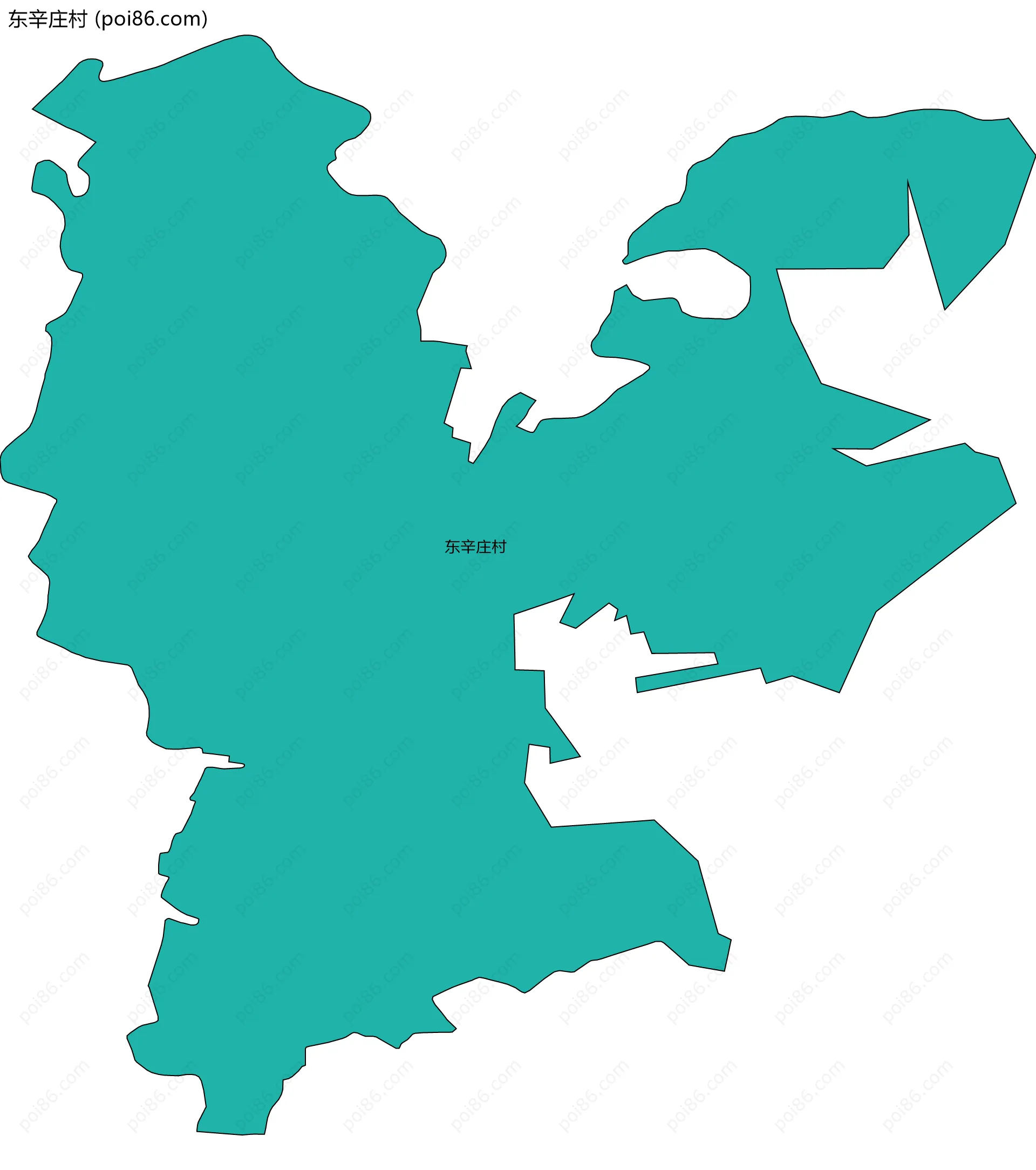 东辛庄村边界地图