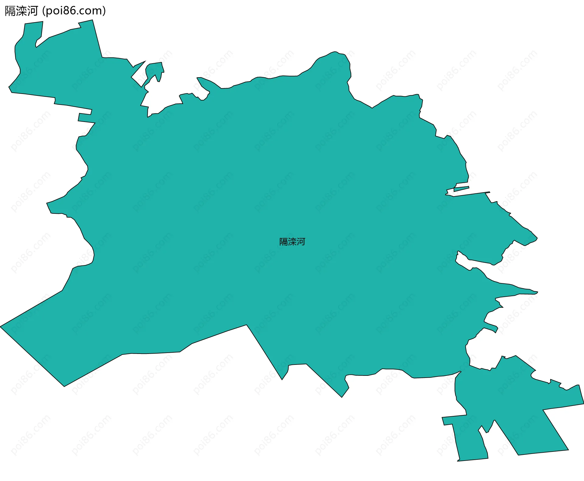 隔滦河边界地图