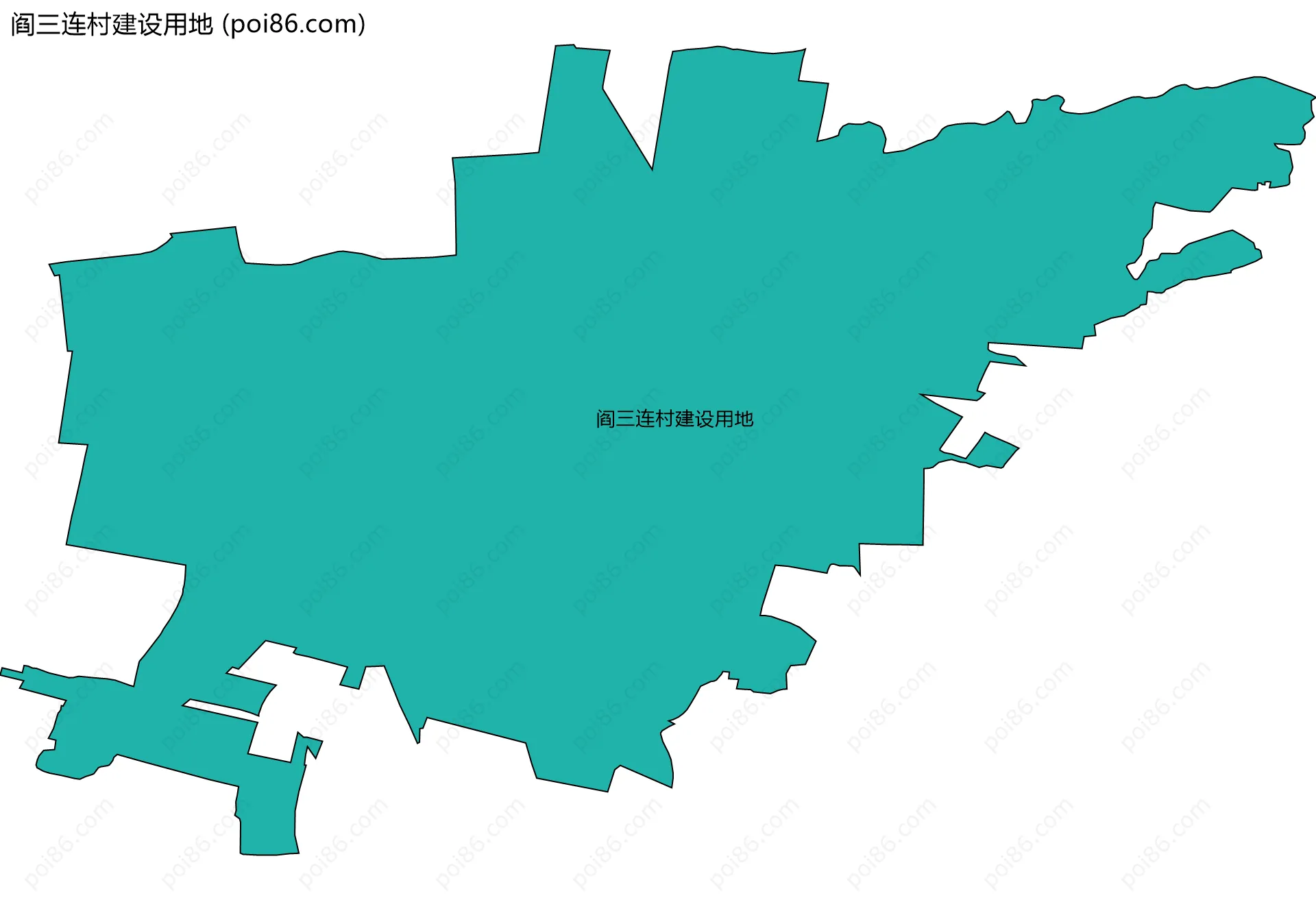 阎三连村建设用地边界地图