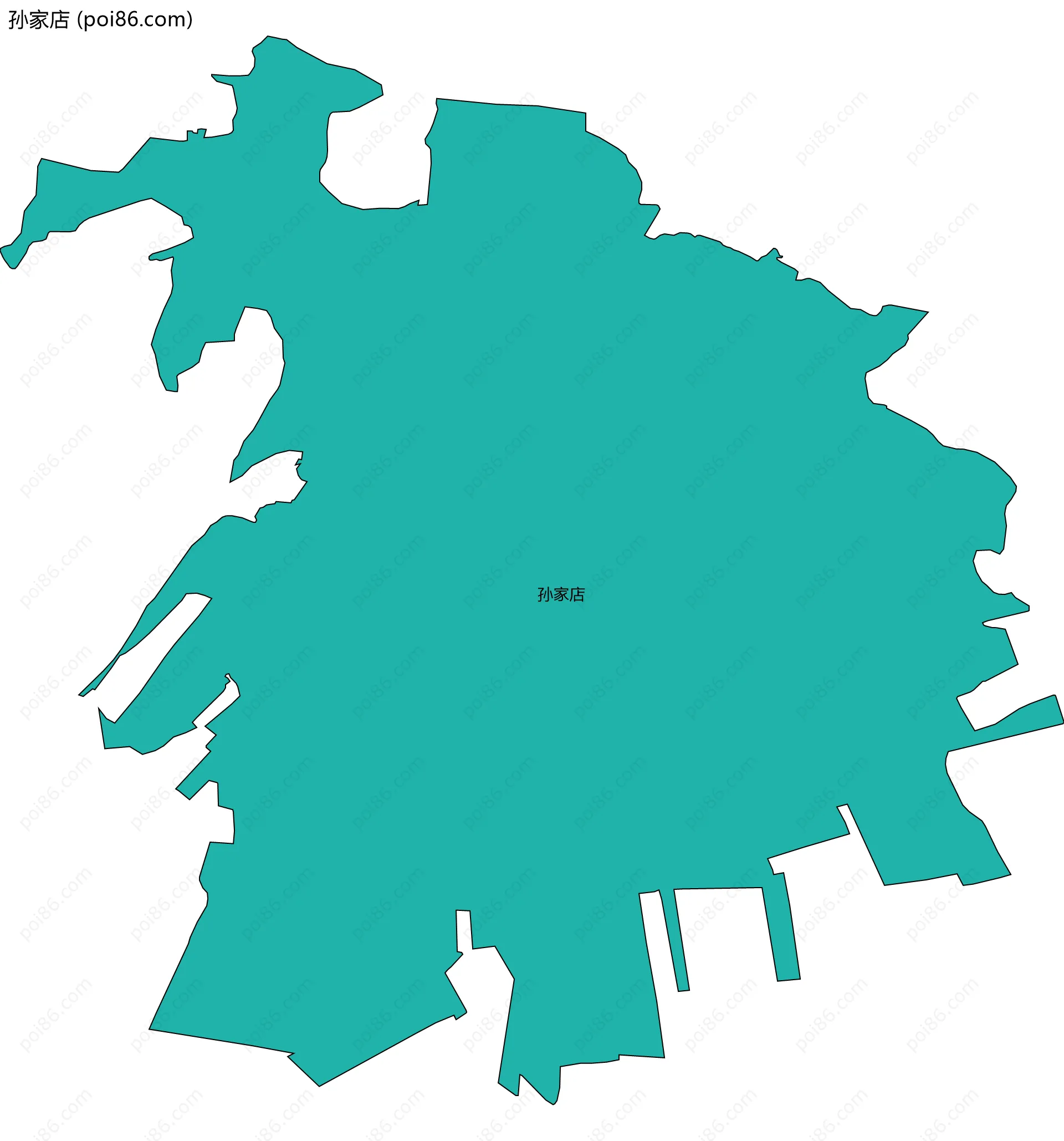 孙家店边界地图