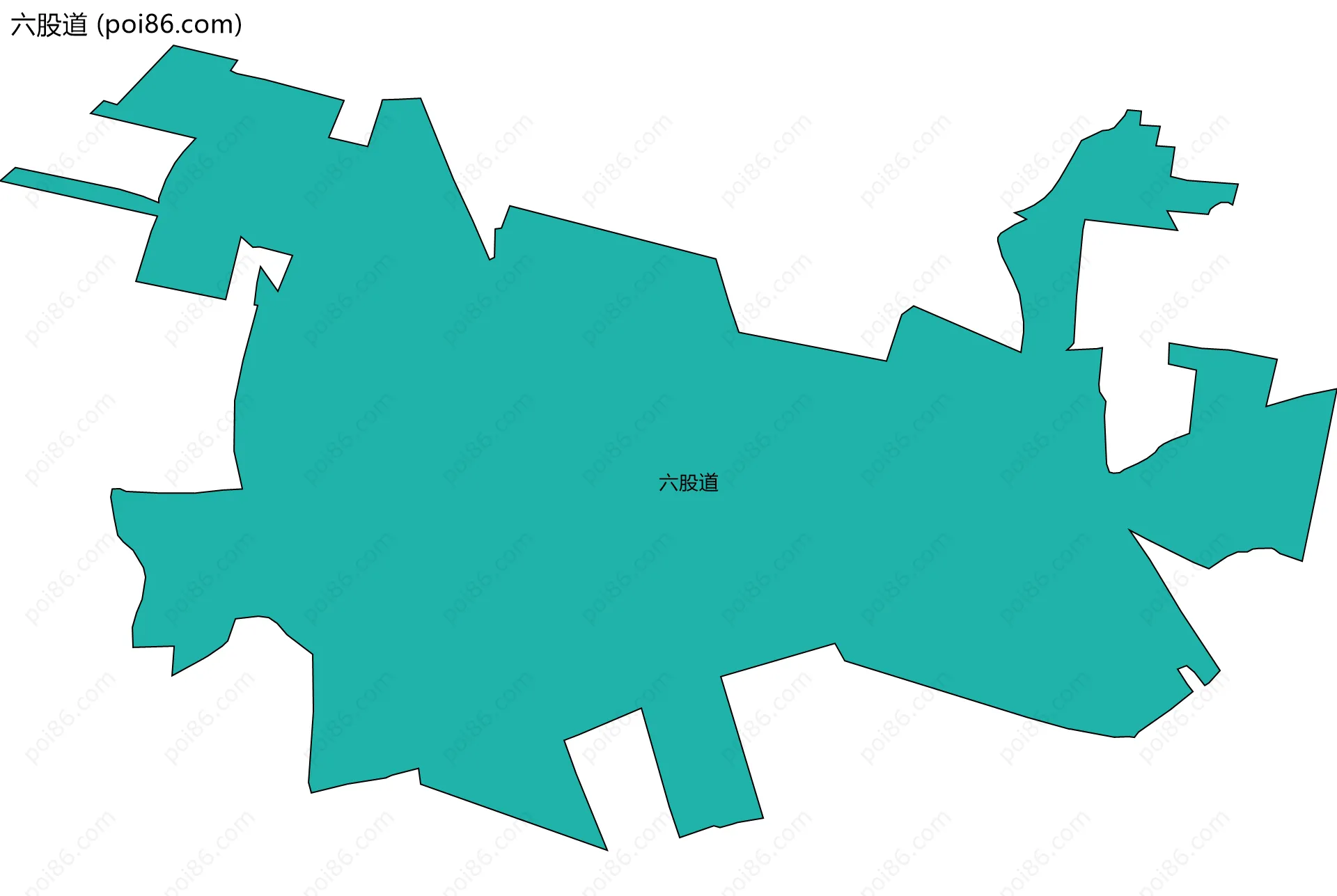 六股道边界地图