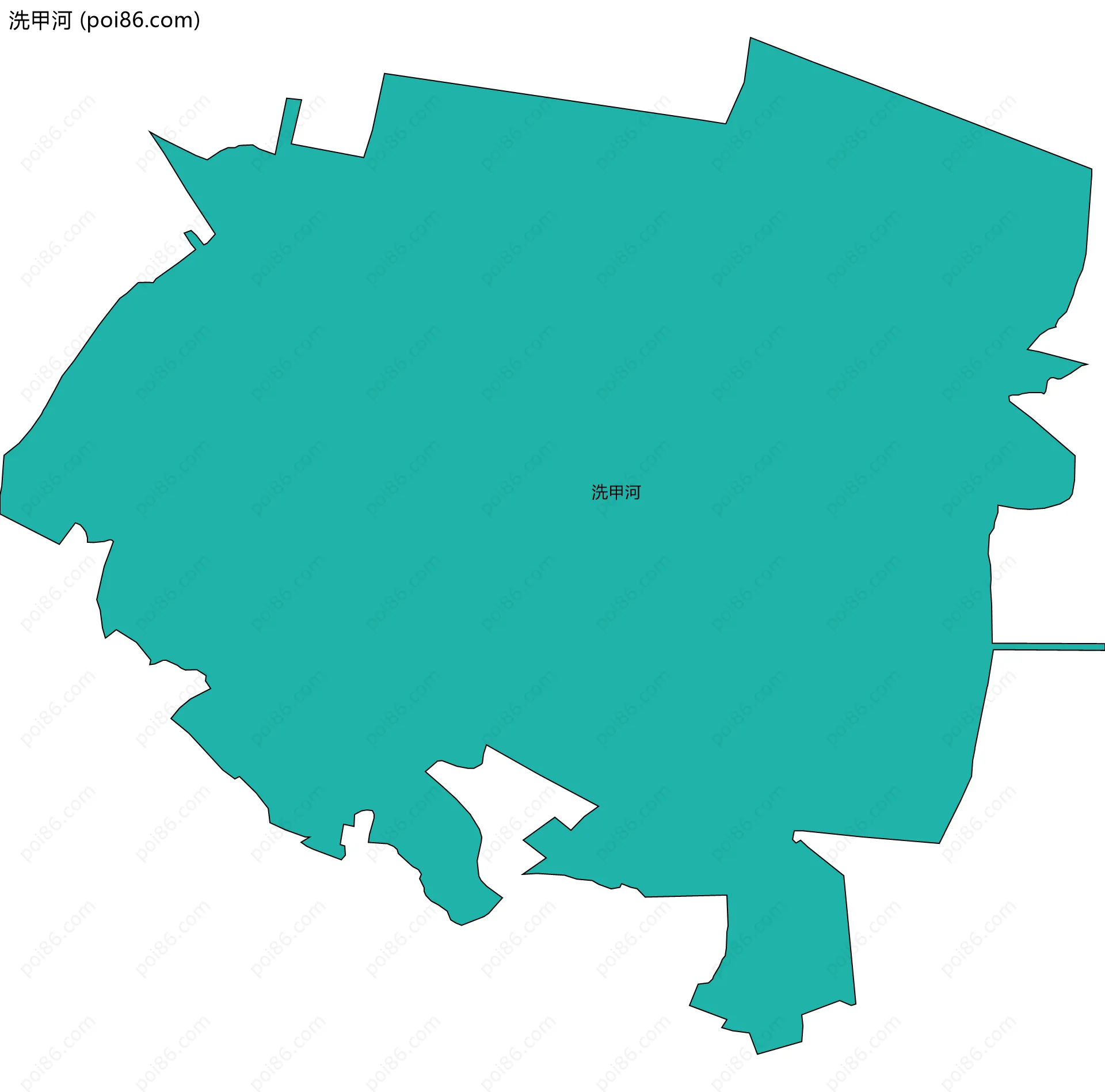 洗甲河边界地图