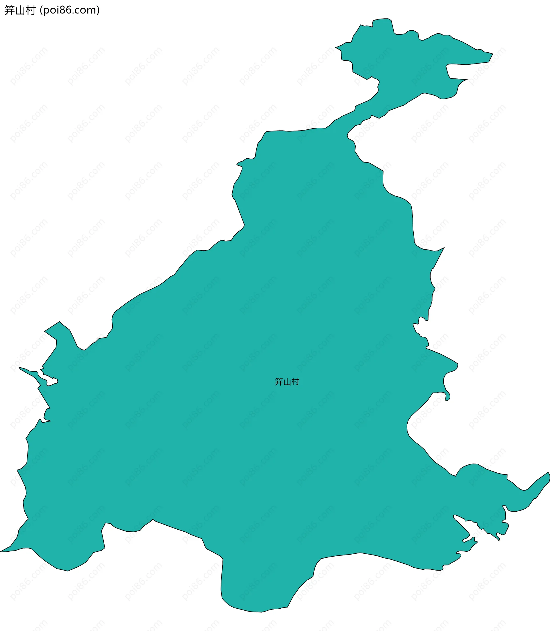 笄山村边界地图