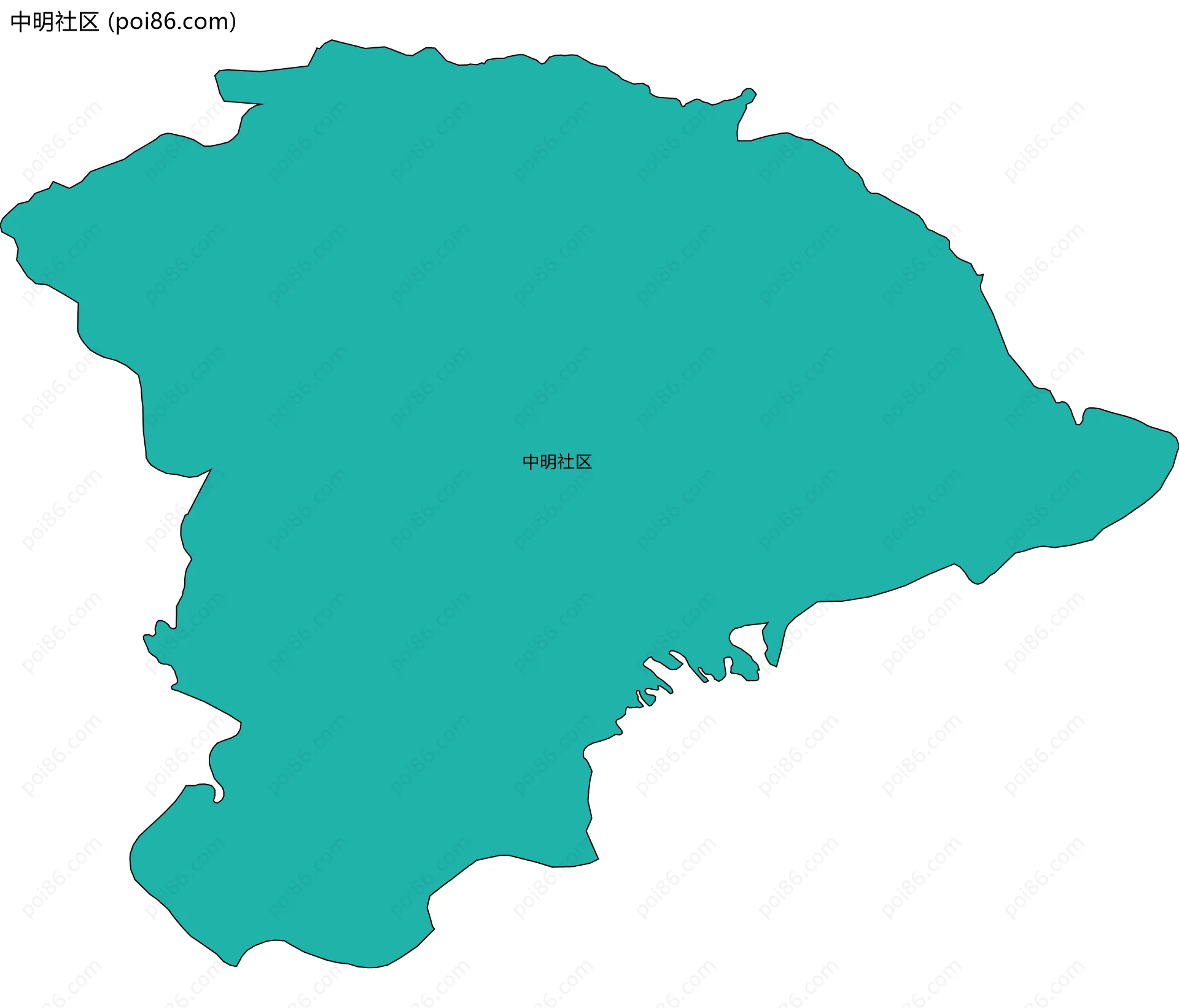 中明社区边界地图