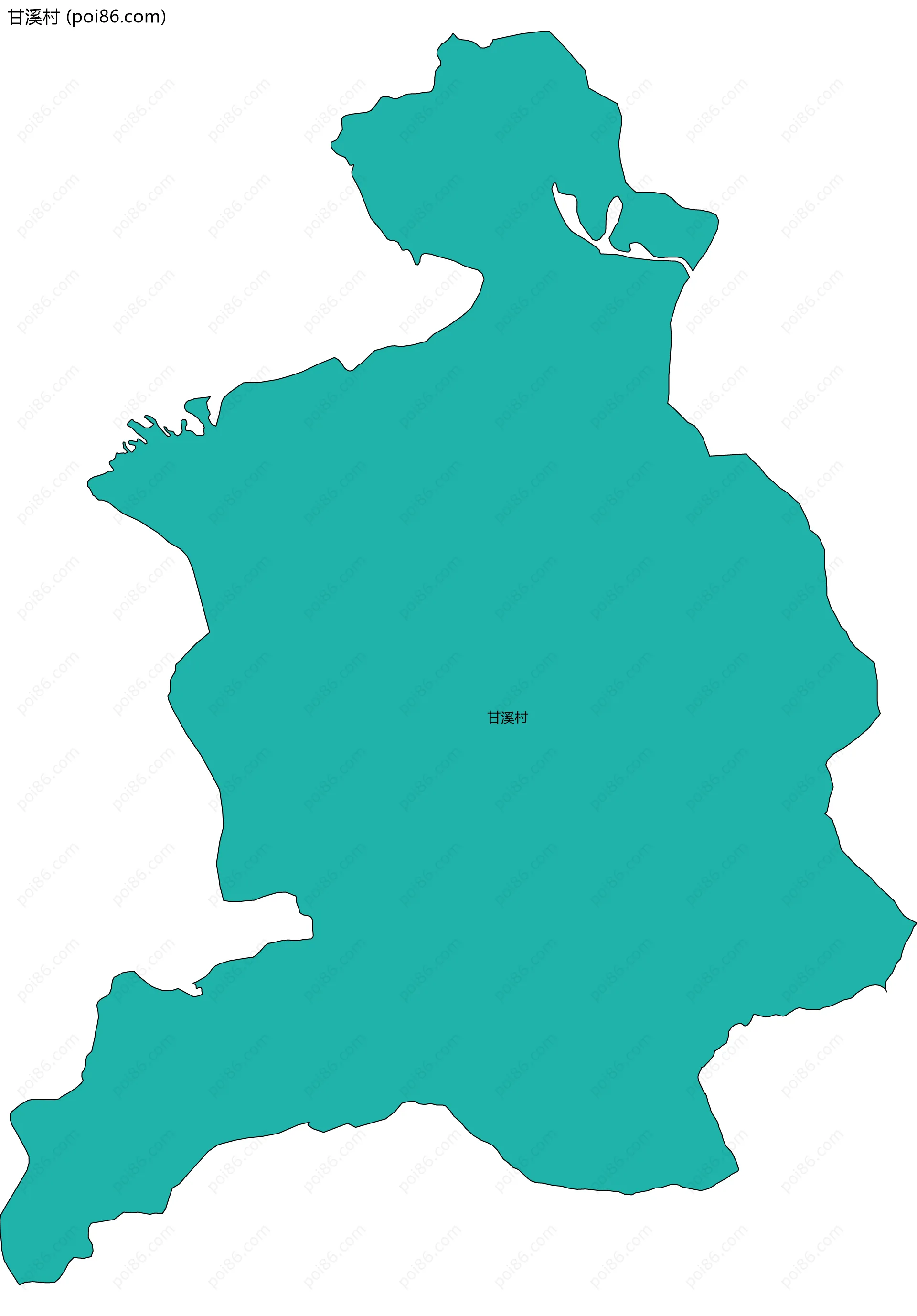 甘溪村边界地图