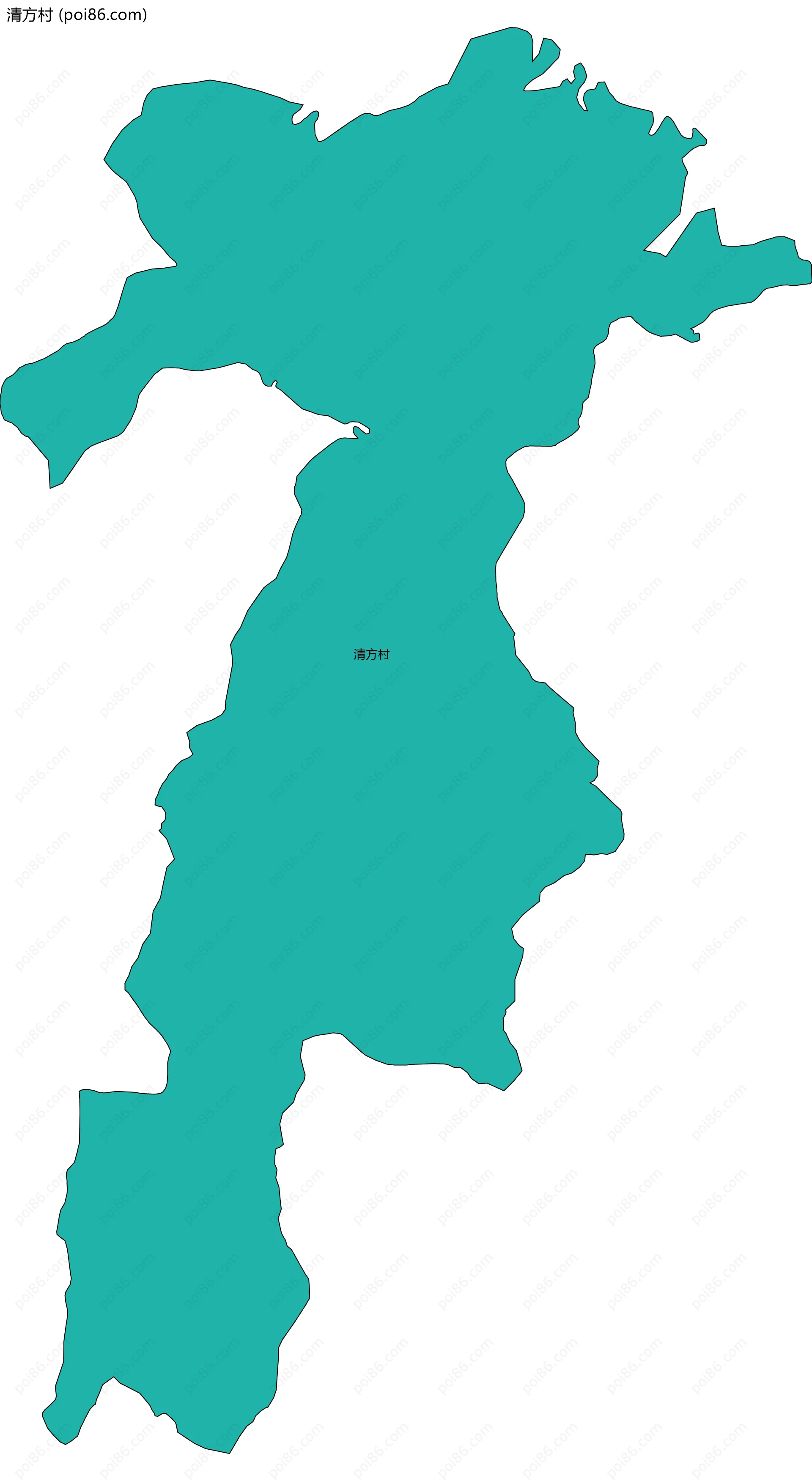 清方村边界地图