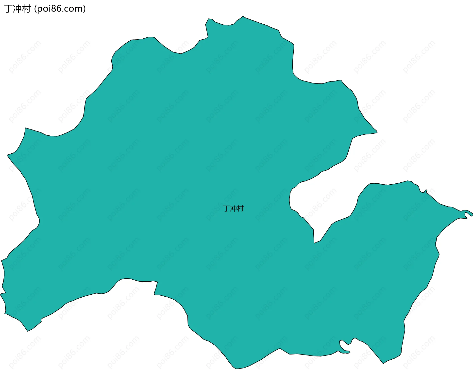 丁冲村边界地图